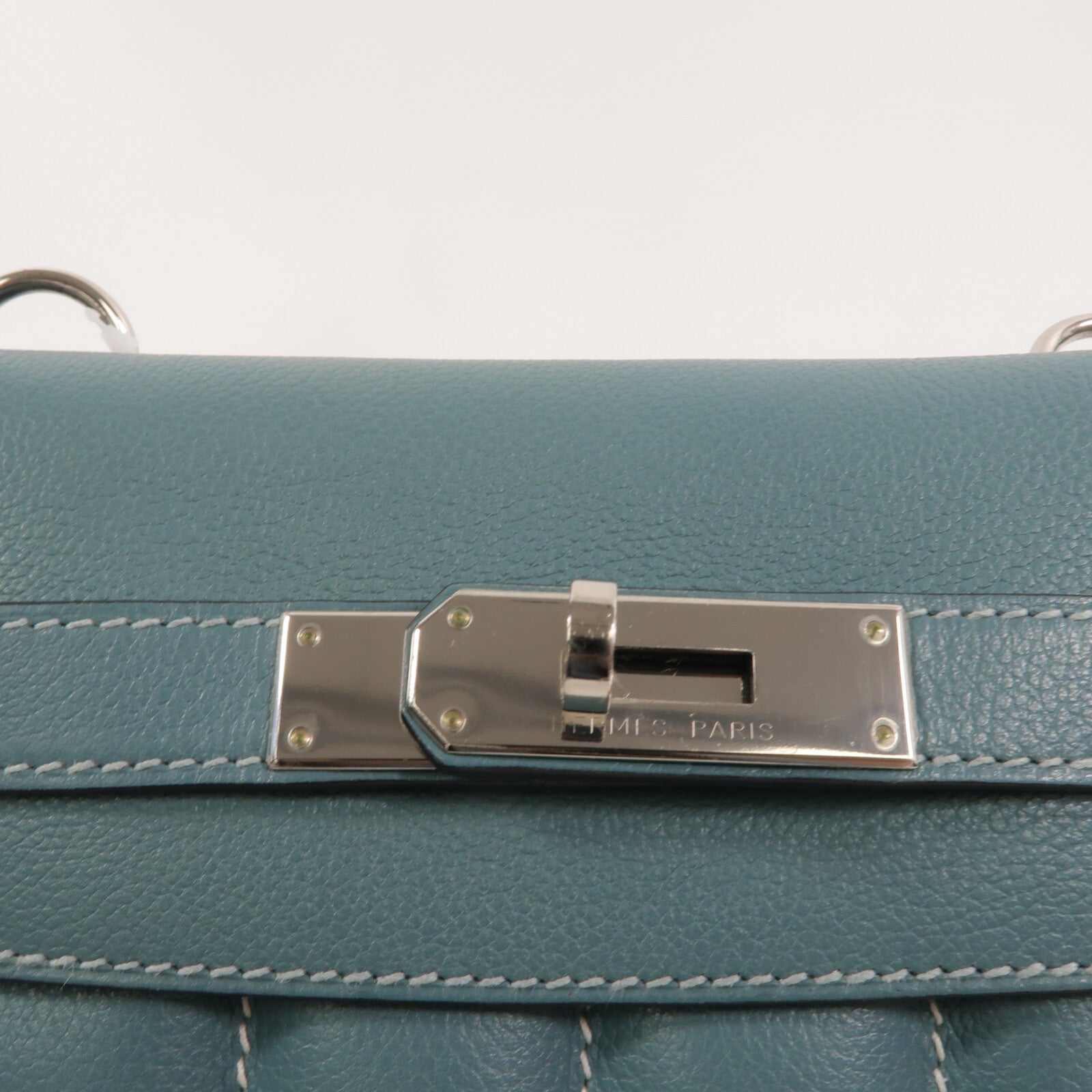 HERMES Eevercolor皮革Mini Berline肩背袋Ciel/Girs Pearl