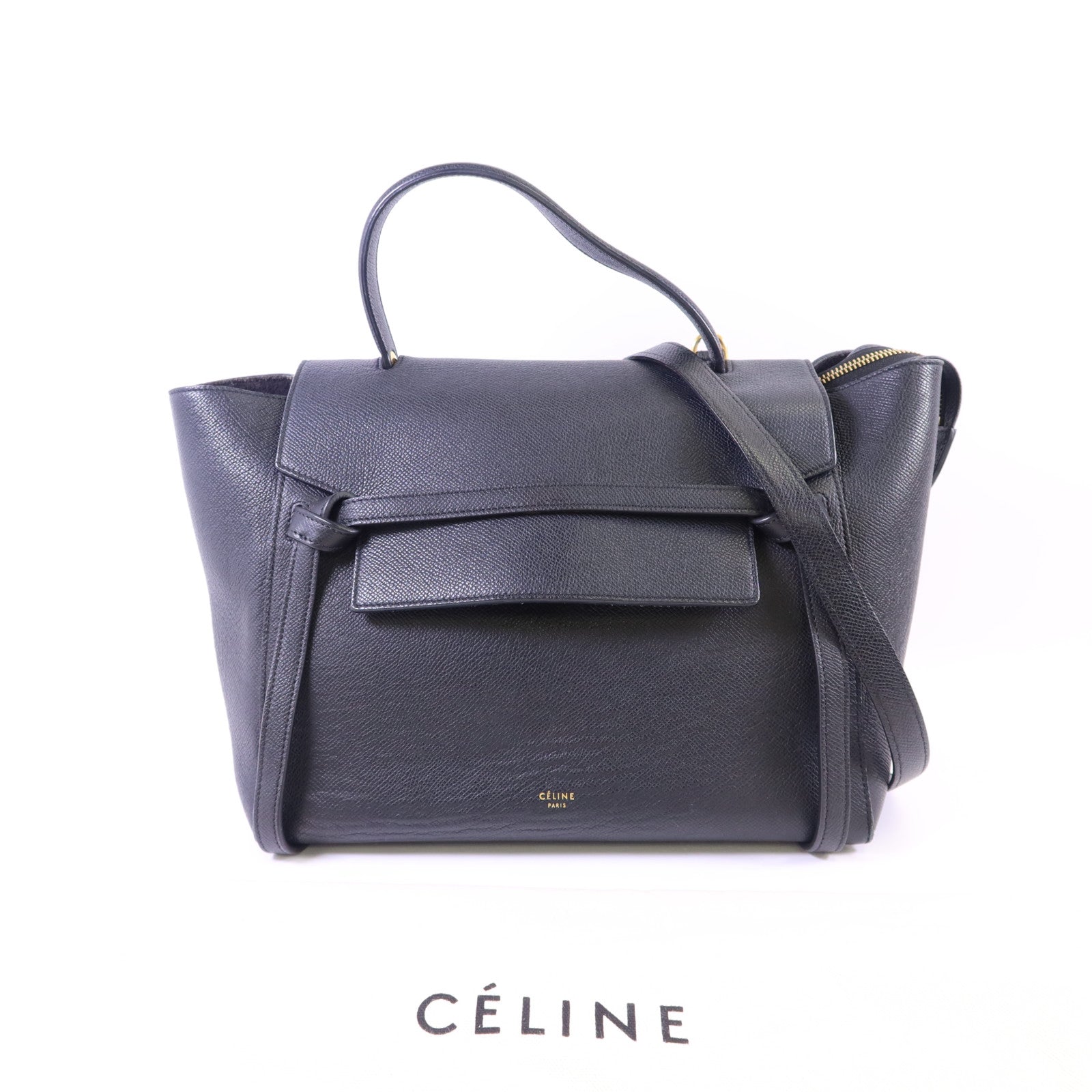 CELINE 牛皮皮革Belt Bag金扣手挽肩背兩用袋