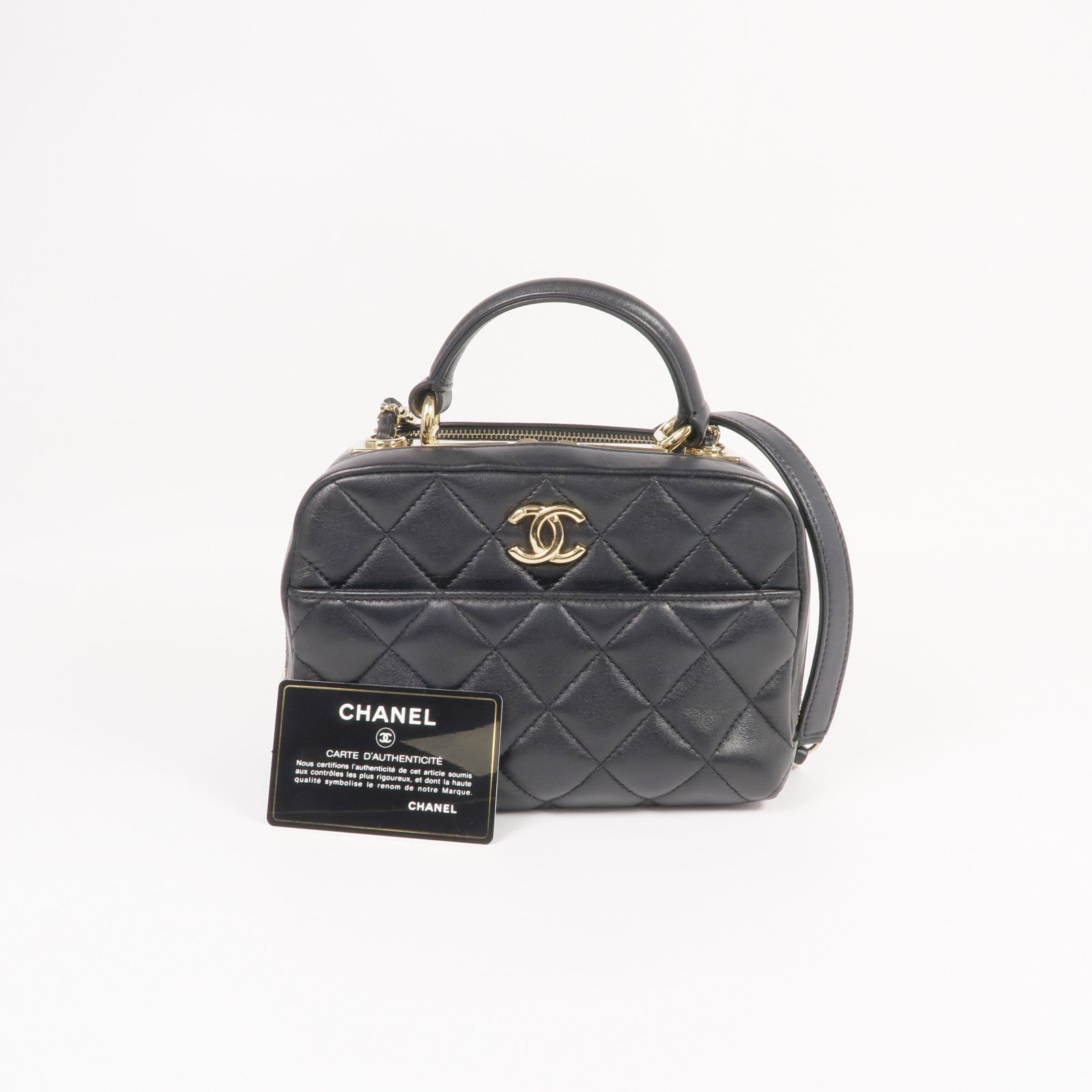 CHANEL 羊皮皮革Trendy CC金扣手挽肩背兩用袋