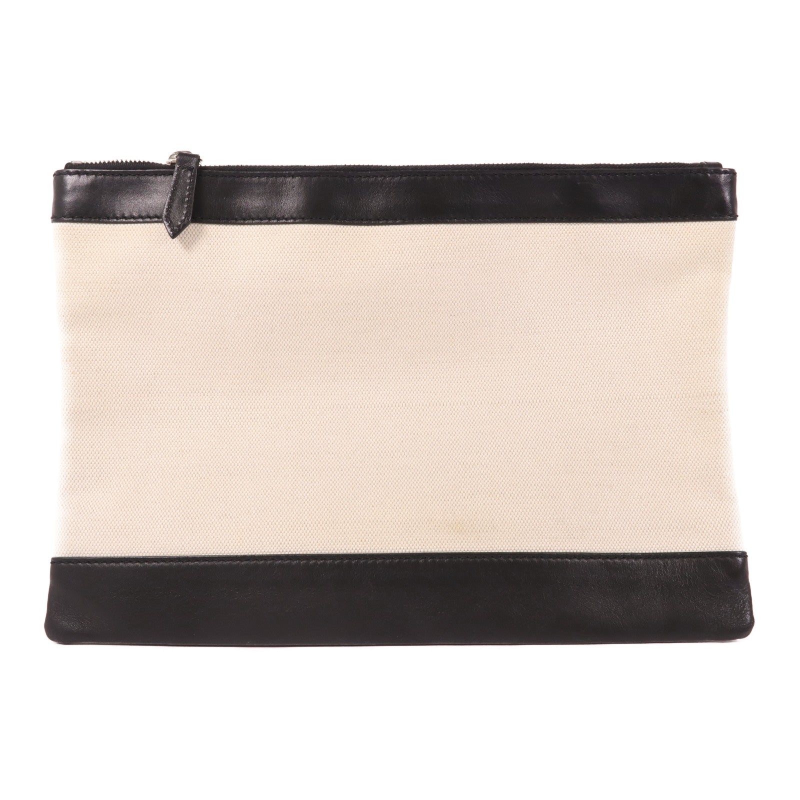 BALENCIAGA 【激減優惠】帆布/皮革Pouch銀扣手拿包