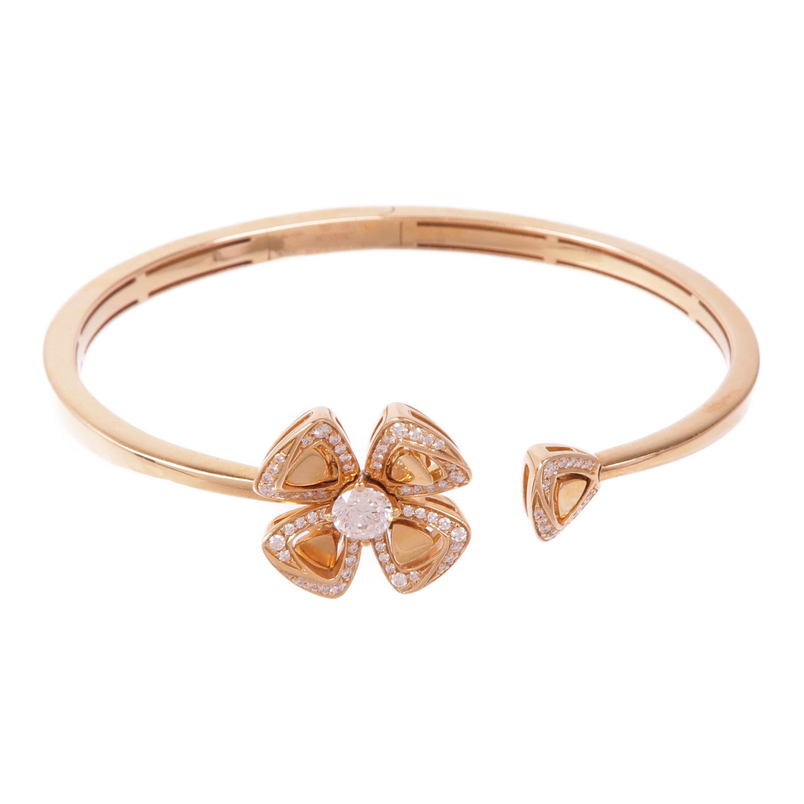 BVLGARI 18K玫瑰金Fiorever Bracelet鑽石手鐲