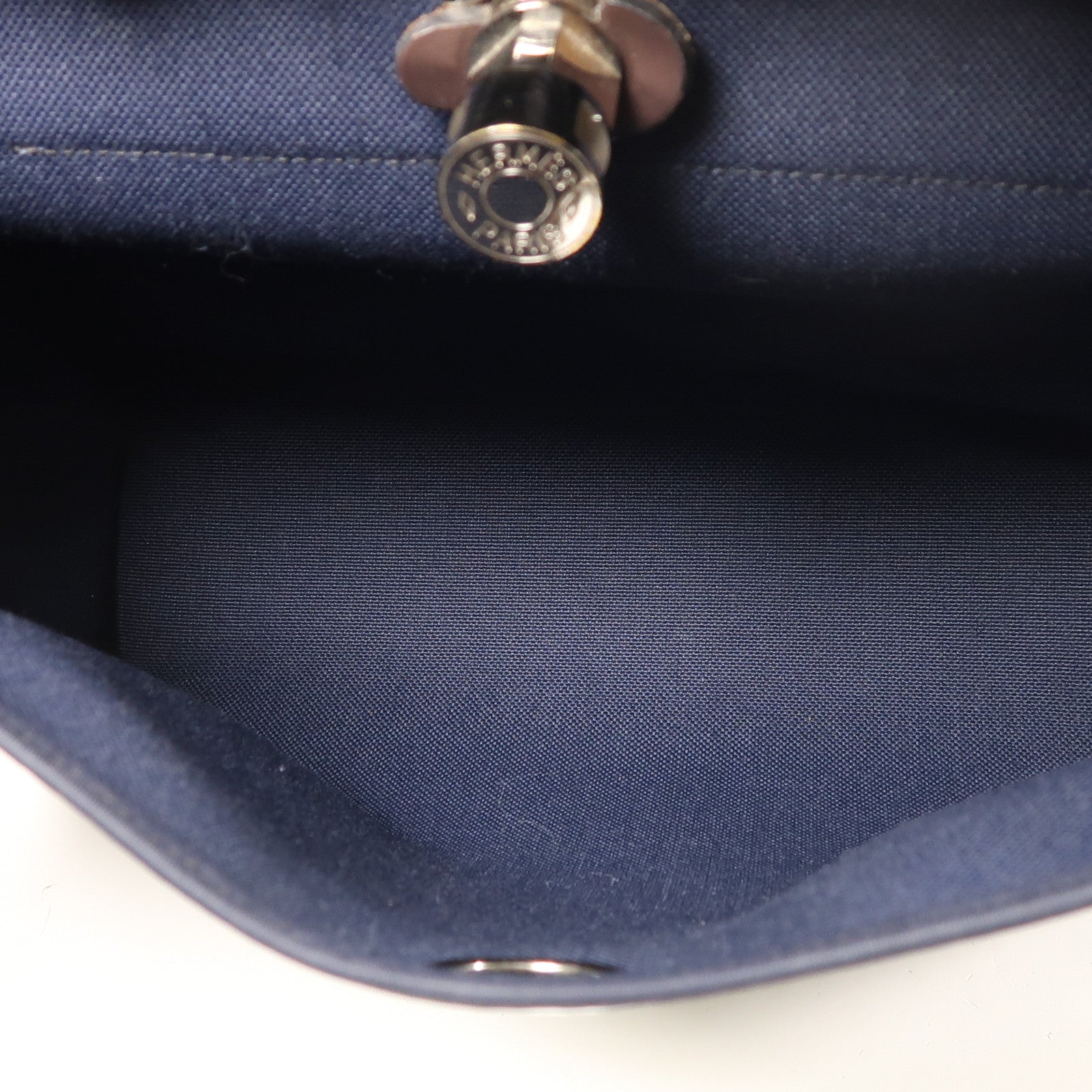 HERMES 帆布Herbag PM銀扣手挽肩背兩用袋