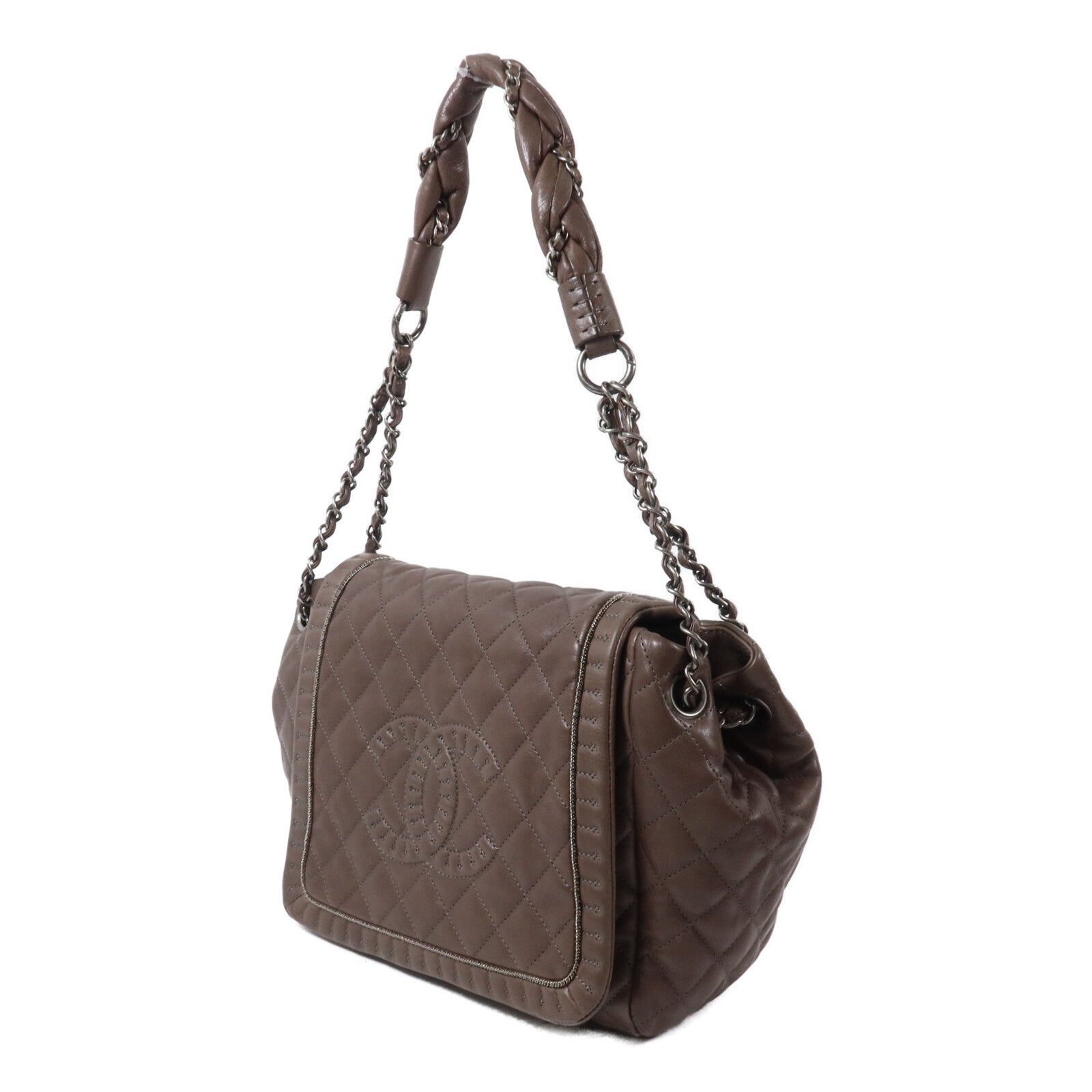 CHANEL 牛皮皮革Chain Shoulder鏈帶肩背袋