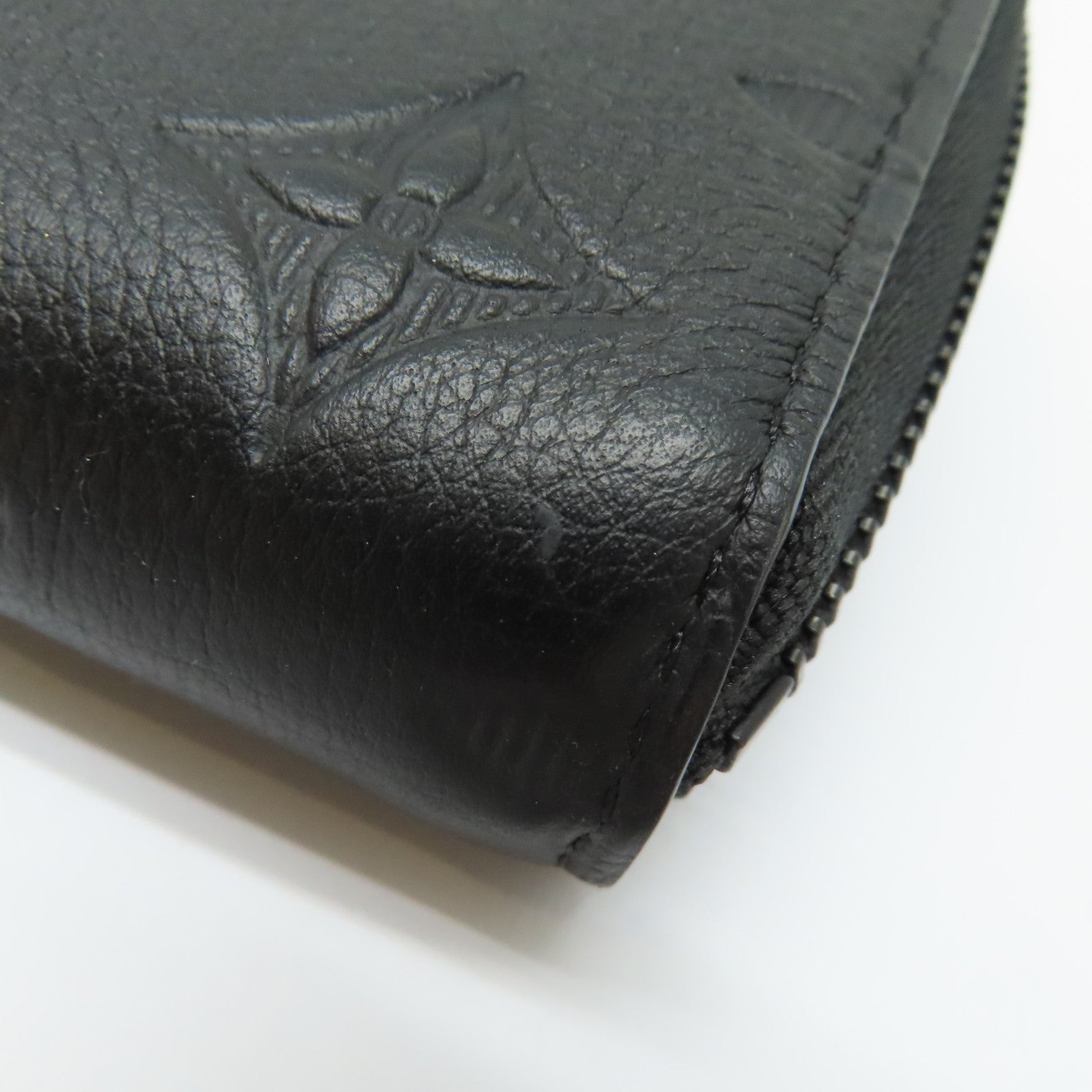 LOUIS VUITTON Monogram Shadow Zippy Vertical長錢包黑色