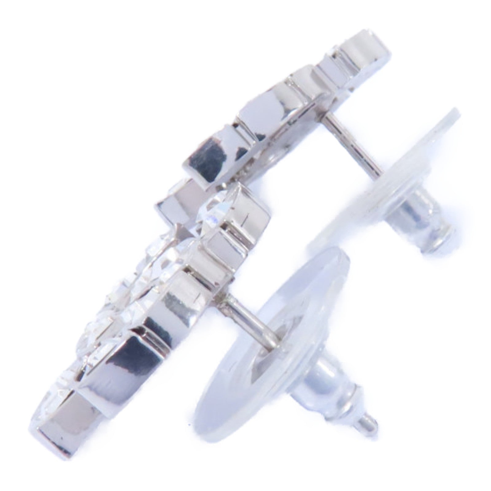 CHANEL PVC/金屬Earrings耳環銀色/透明