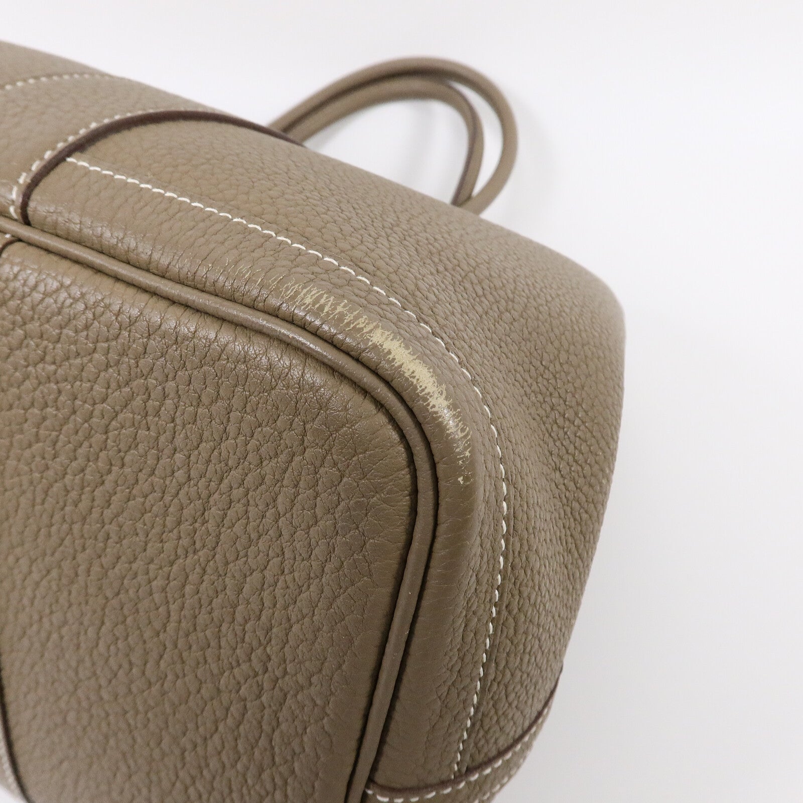 HERMES Negonda皮革Garden Party PM手挽袋Etoupe