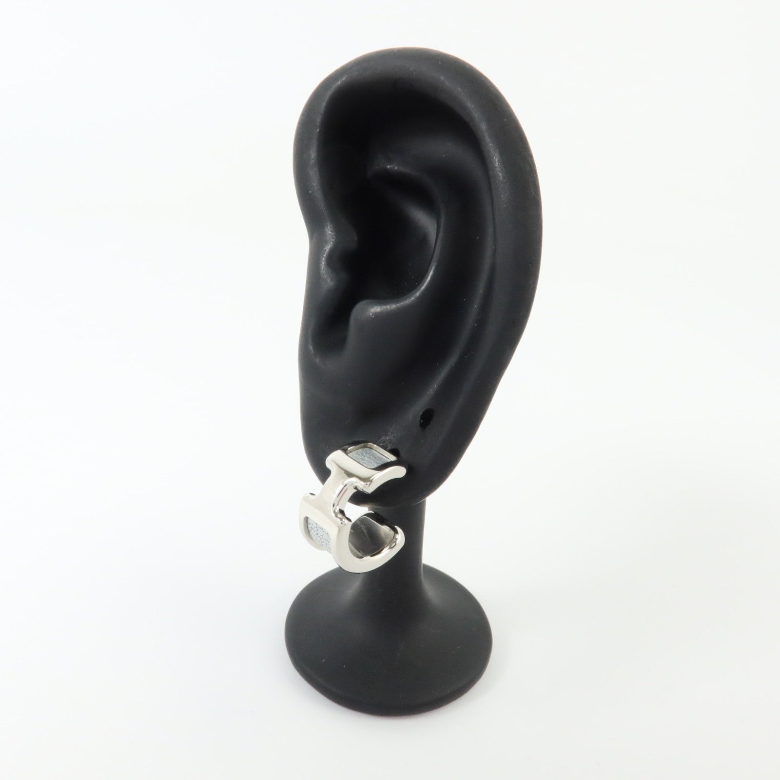 HERMES Chevre皮革/金屬Olympe Earring耳環