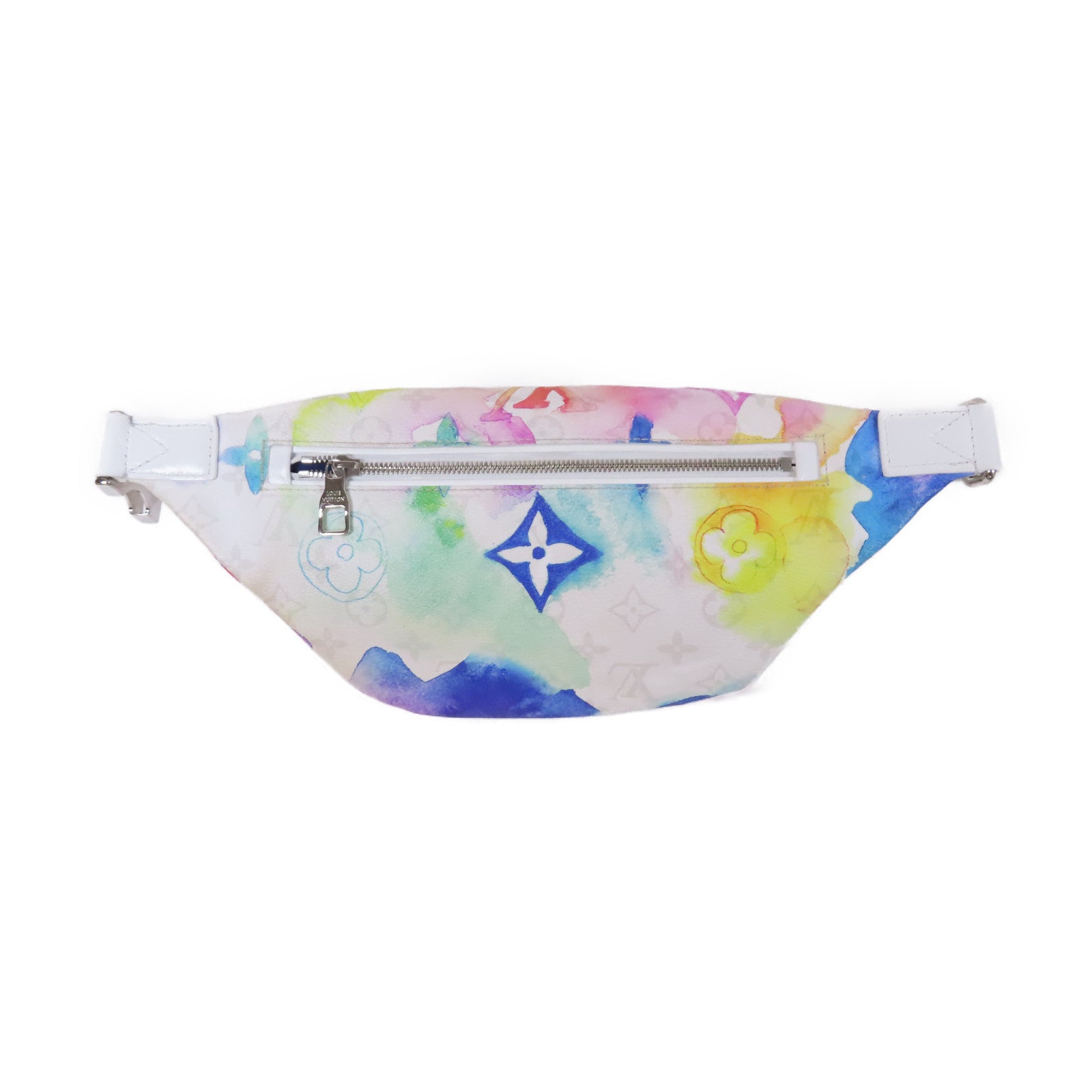 LOUIS VUITTON Monogram Water Color Discovery銀扣腰包白色/彩色