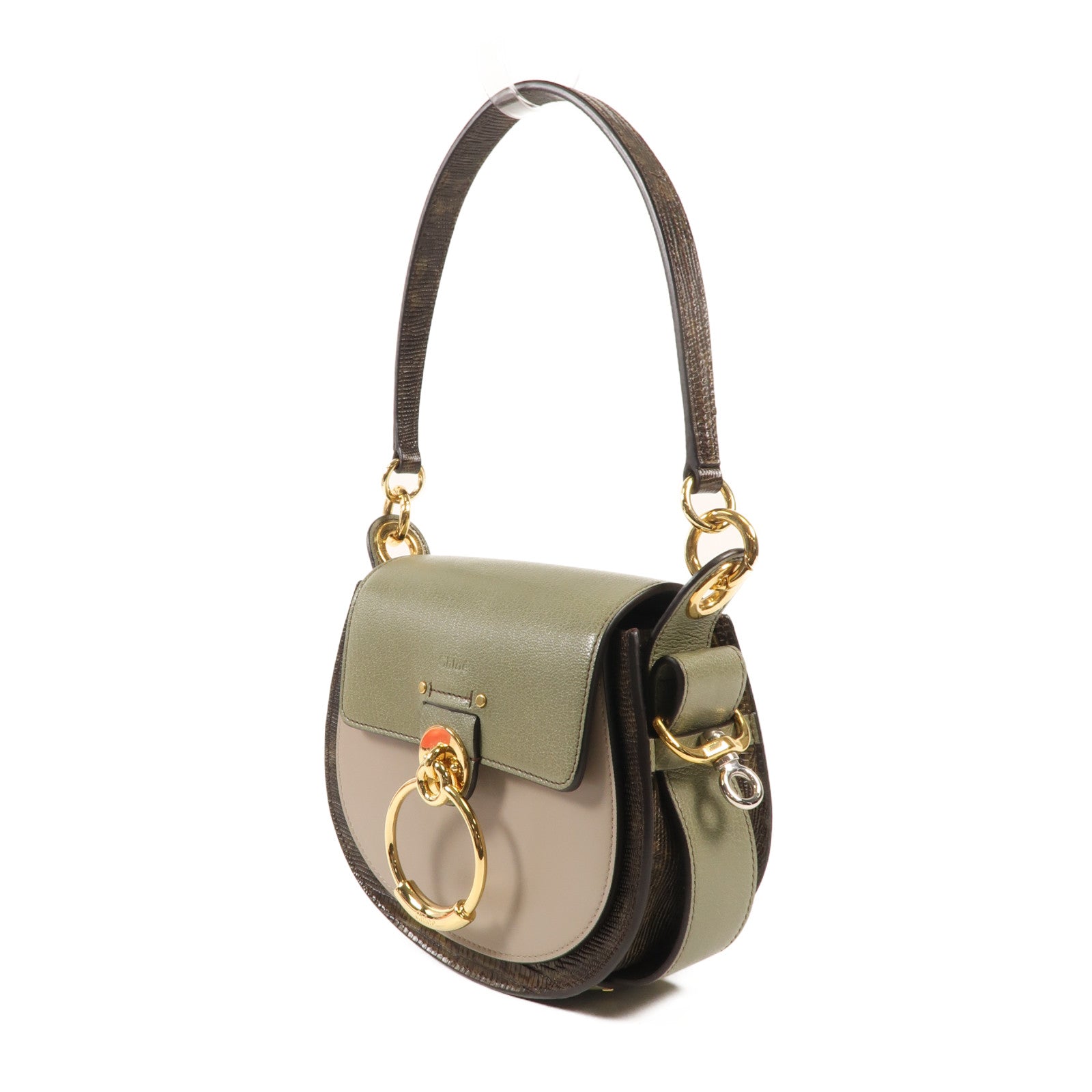 Chloe 牛皮皮革Shoulder Bag金扣手挽肩背兩用袋