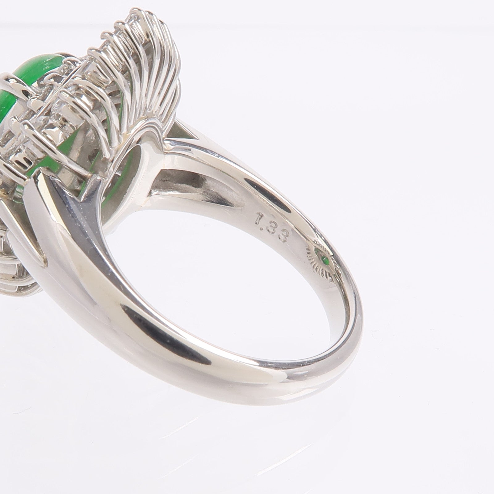 JEWELRY PT900鉑金Jade Diamond Ring翡翠/鑽石戒指