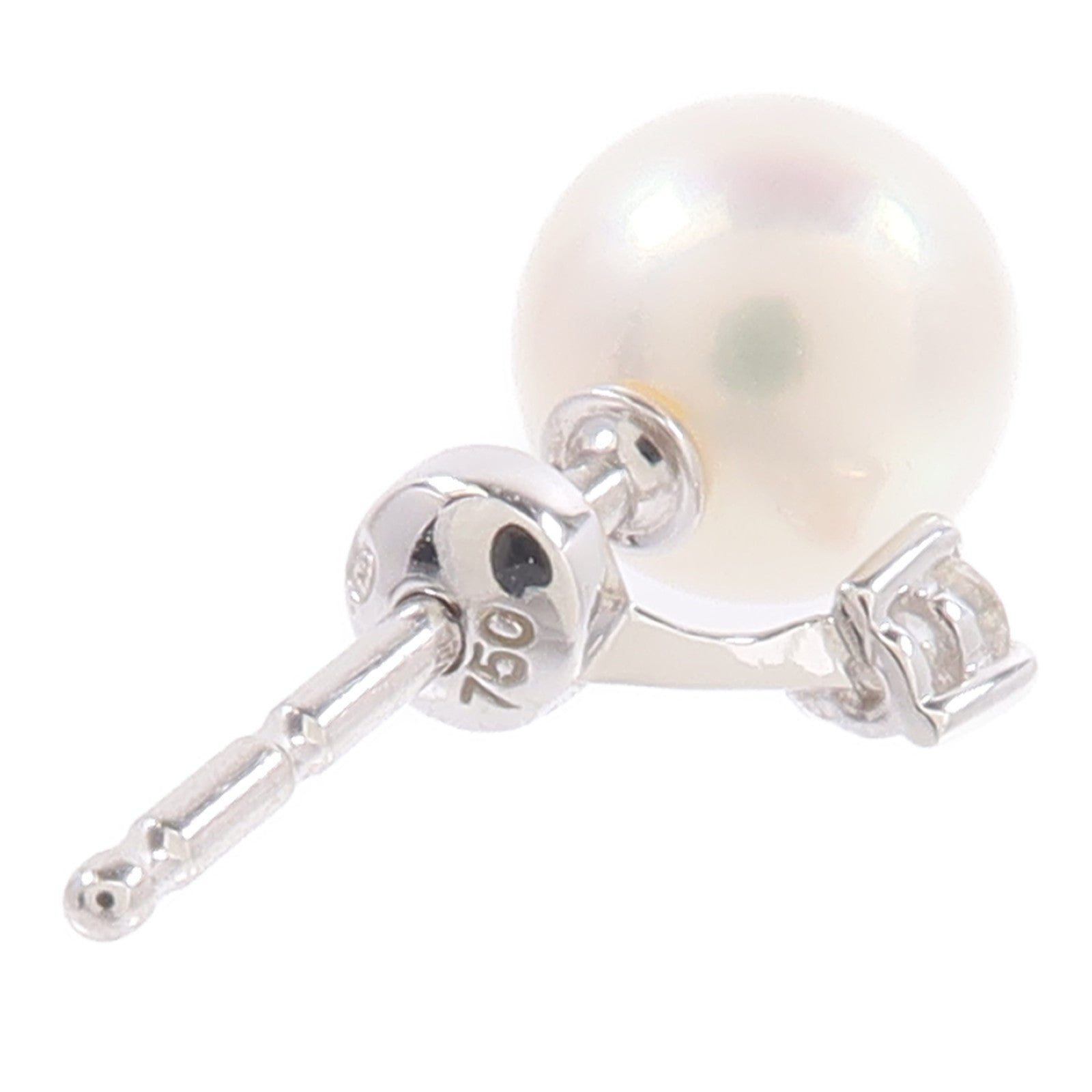 MIKIMOTO 18K白金Pearl Earrings珍珠耳環