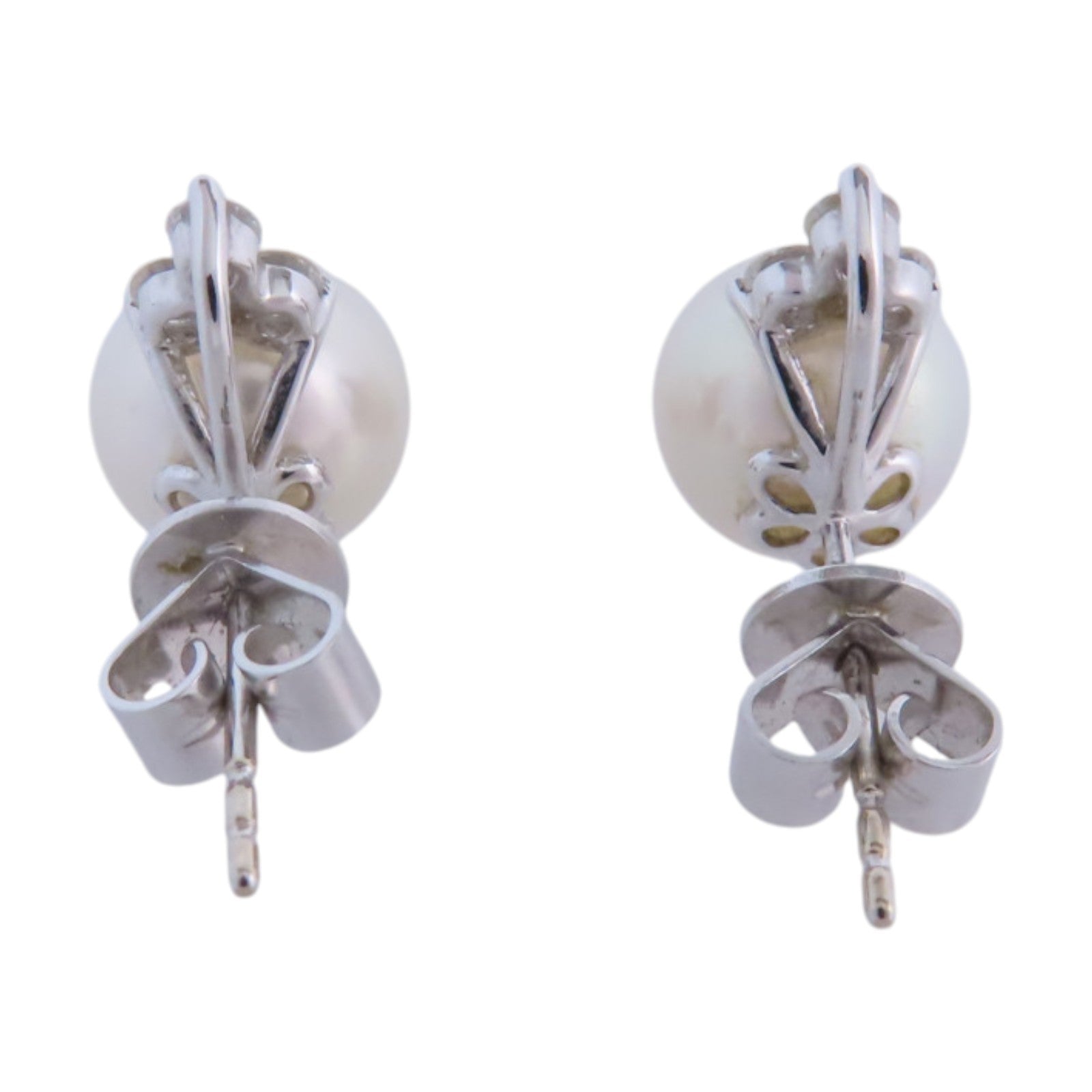 JEWELRY 【激減優惠】18K白金Pearl Diamond Earrings珍珠/鑽石耳環