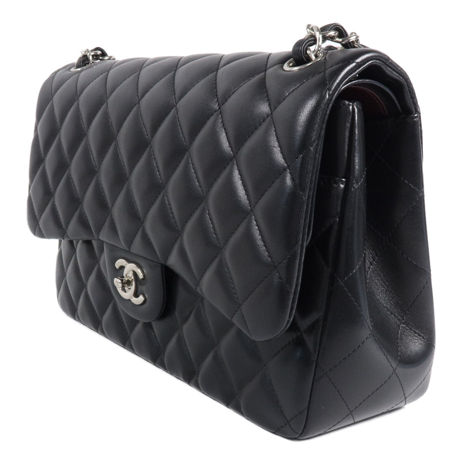CHANEL 羊皮皮革Large Classic鏈帶肩背袋
