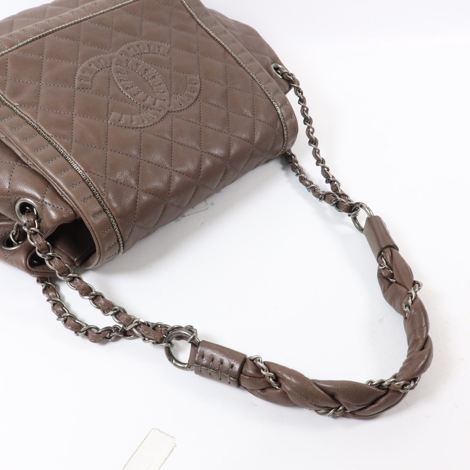 CHANEL 牛皮皮革Chain Shoulder鏈帶肩背袋