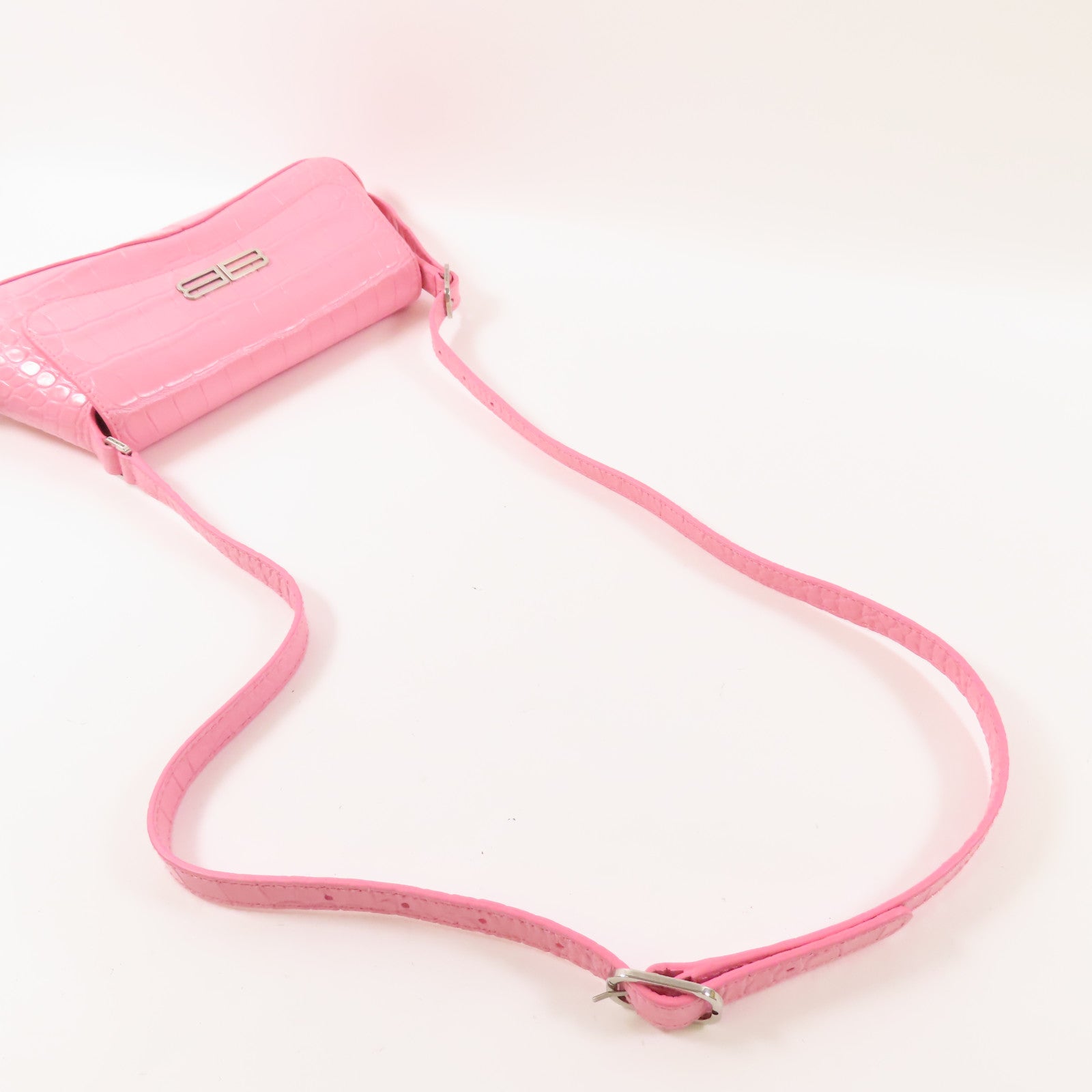 BALENCIAGA 牛皮皮革Shoulder Bag銀扣肩背袋
