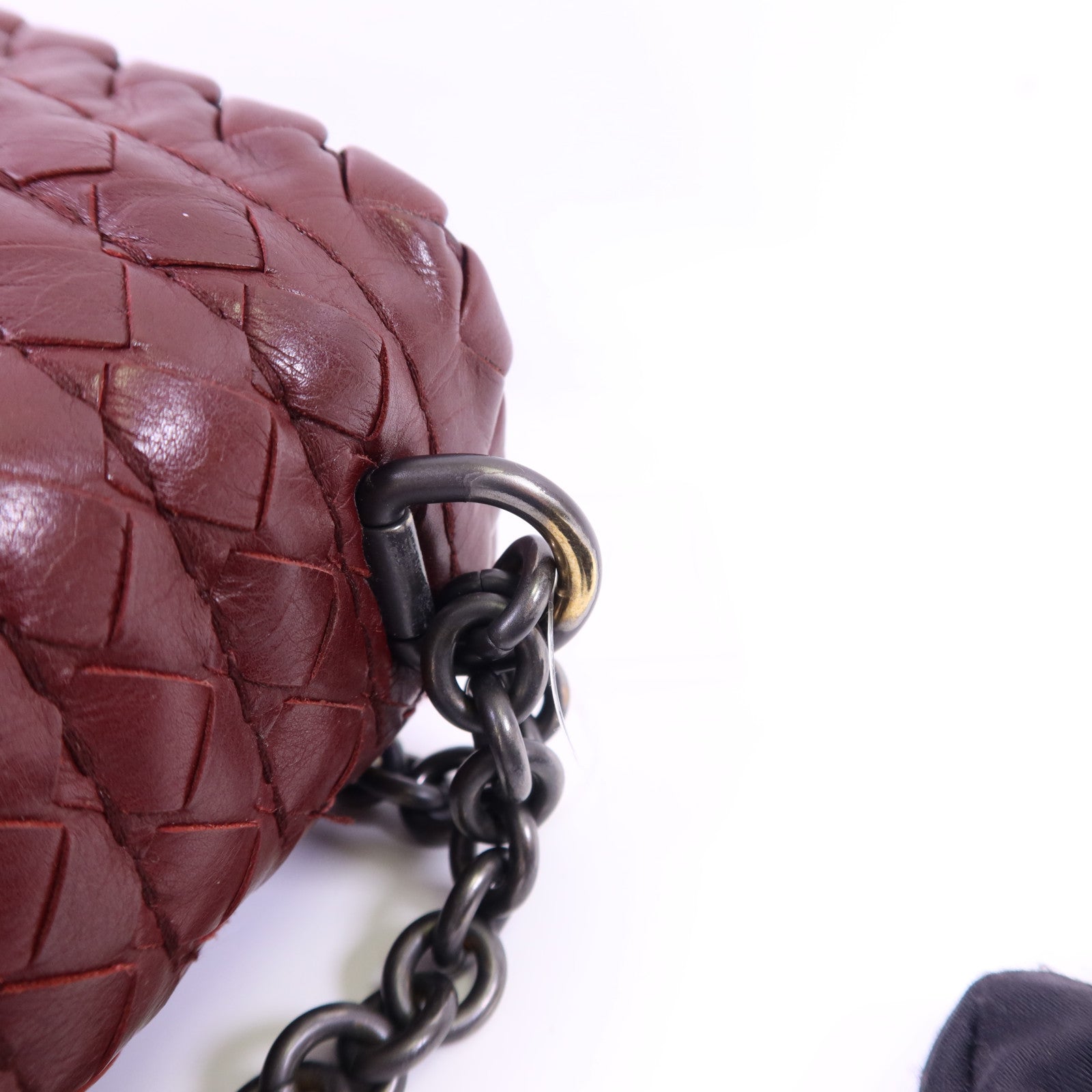 BOTTEGA VENETA 【激減優惠】織紋皮革Shoulder Bag鏈帶肩背袋