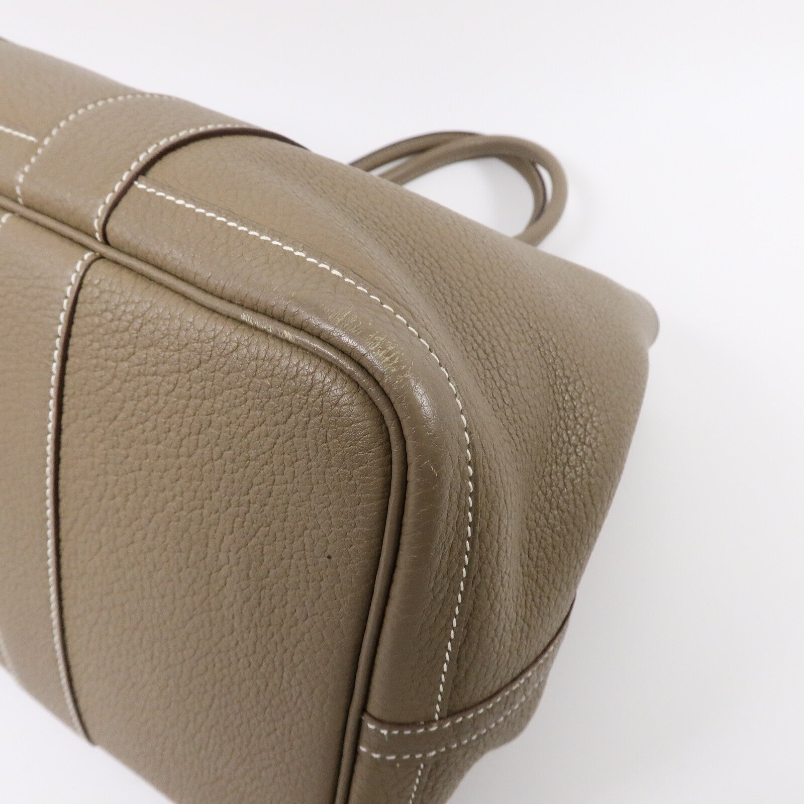 HERMES Negonda皮革Garden Party PM手挽袋Etoupe