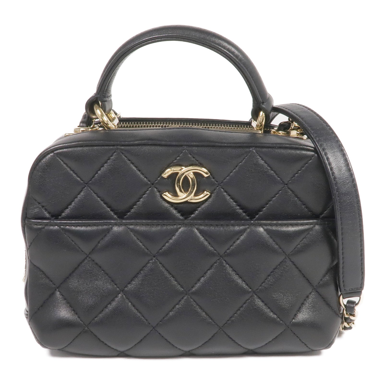 CHANEL 羊皮皮革Trendy CC金扣手挽肩背兩用袋