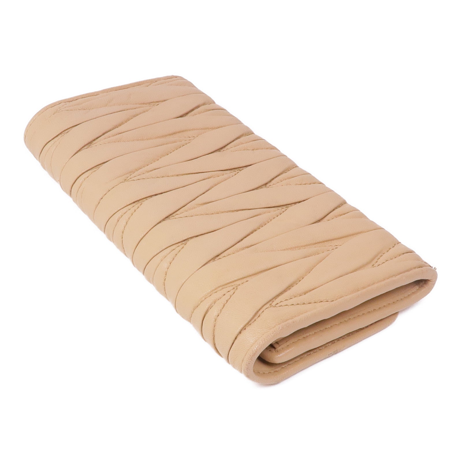 Miu Miu Nappa皮革Matelasse Long Wallet金扣長錢包