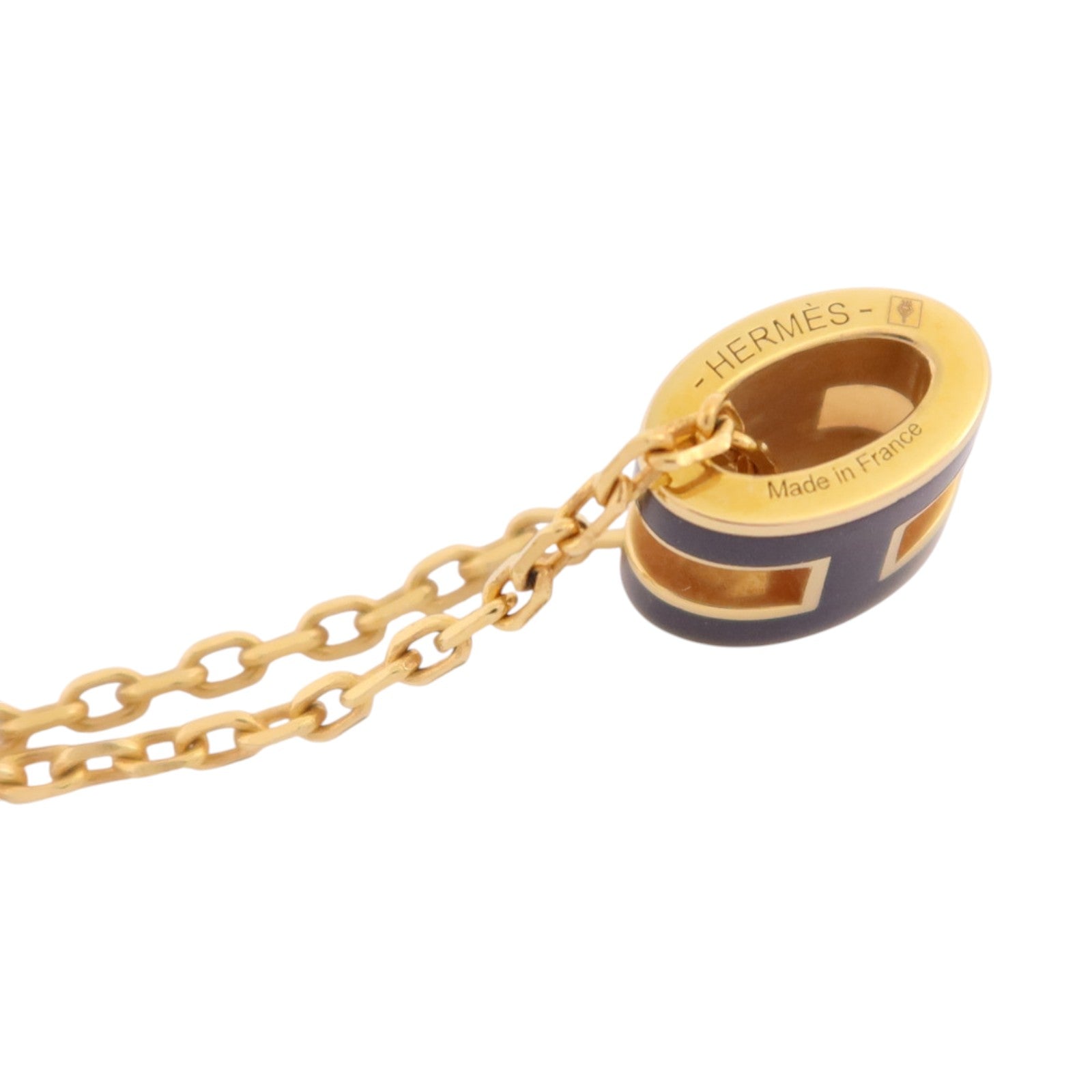 HERMES 金屬/琺瑯Mini Pop H Necklace金扣項鏈