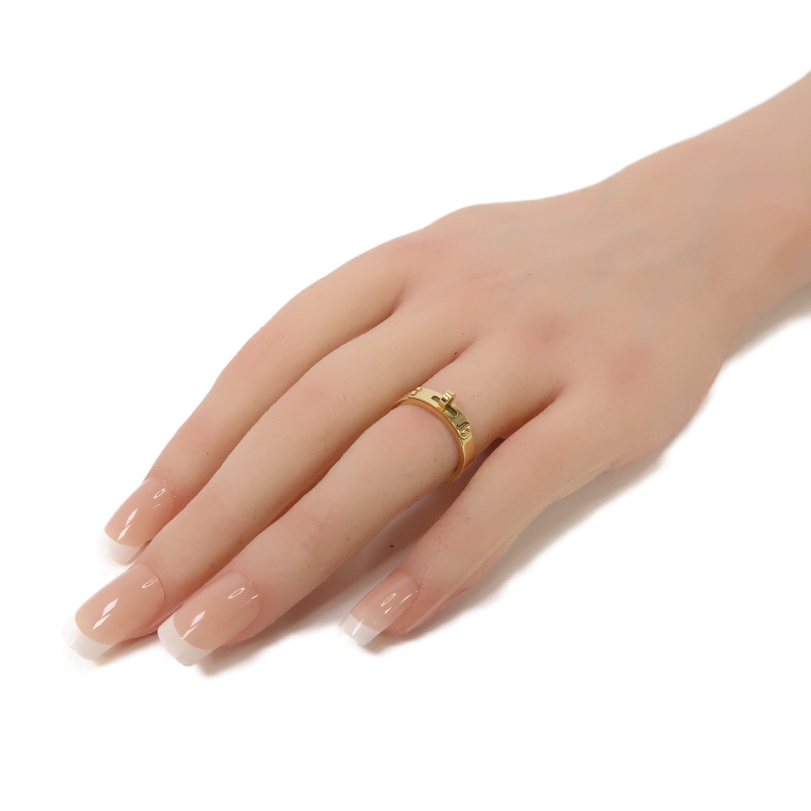 HERMES 18K黃金Kelly Ring戒指Hermes#50/US#5.25