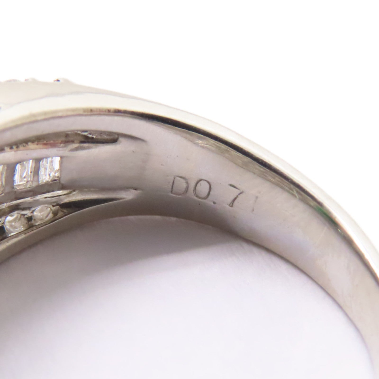 JEWELRY PT900鉑金Emerald/Diamond Ring 0.76ct綠寶石/0.71ct鑽石戒指US#6