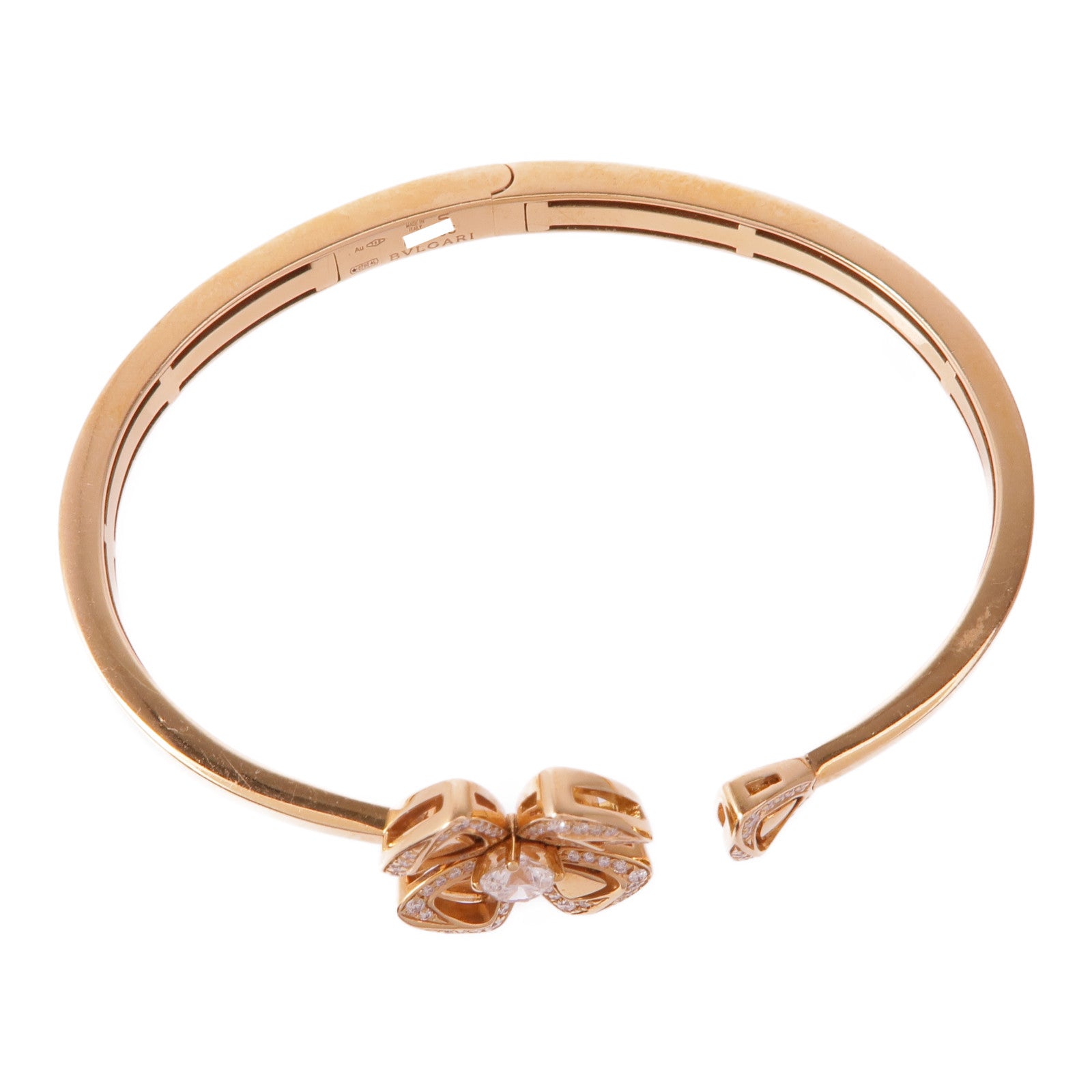 BVLGARI 18K玫瑰金Fiorever Bracelet鑽石手鐲