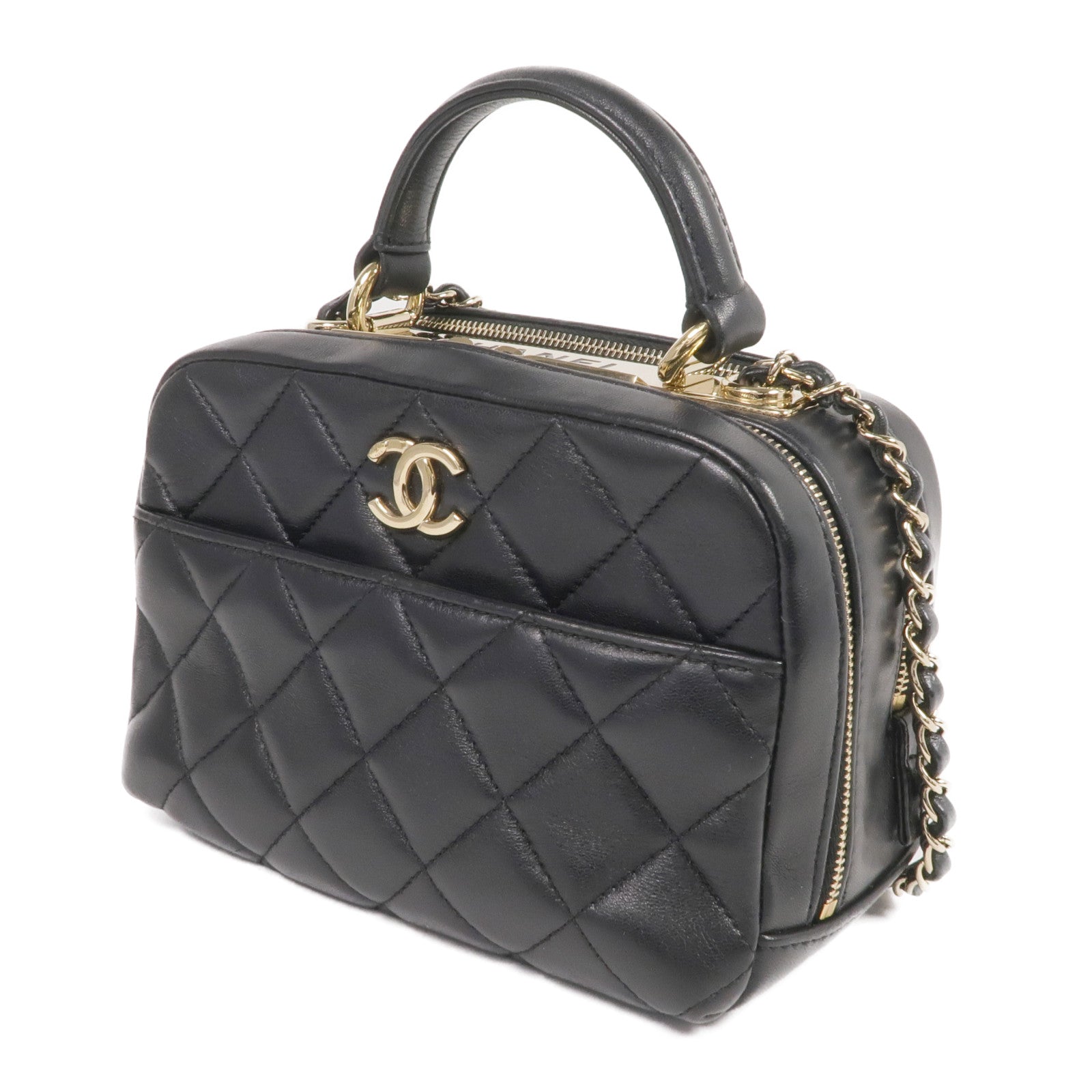CHANEL 羊皮皮革Trendy CC金扣手挽肩背兩用袋