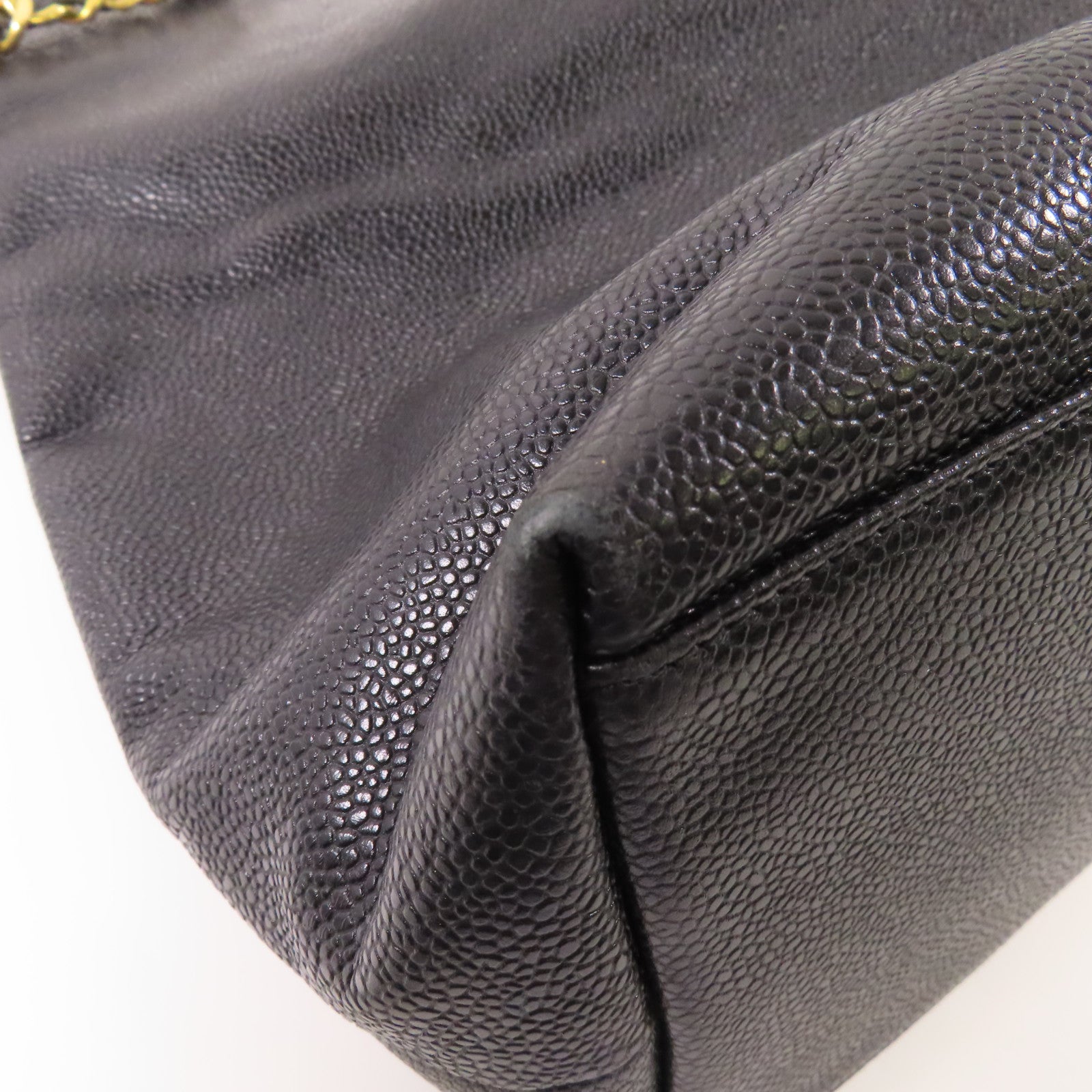 CHANEL 牛皮皮革Vintage Chain Shoulder Tote金扣鏈帶肩背袋/手挽袋