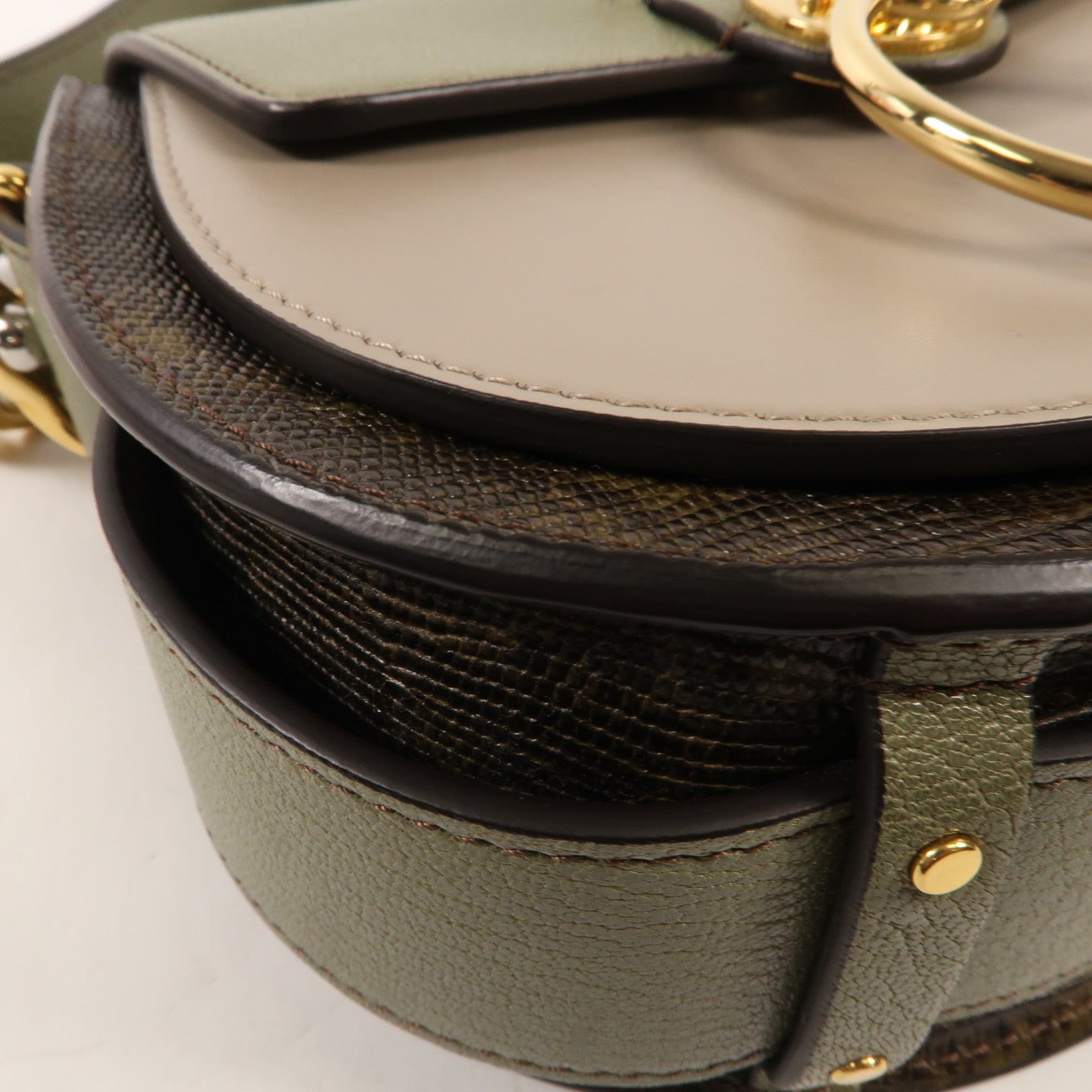 Chloe 牛皮皮革Shoulder Bag金扣手挽肩背兩用袋