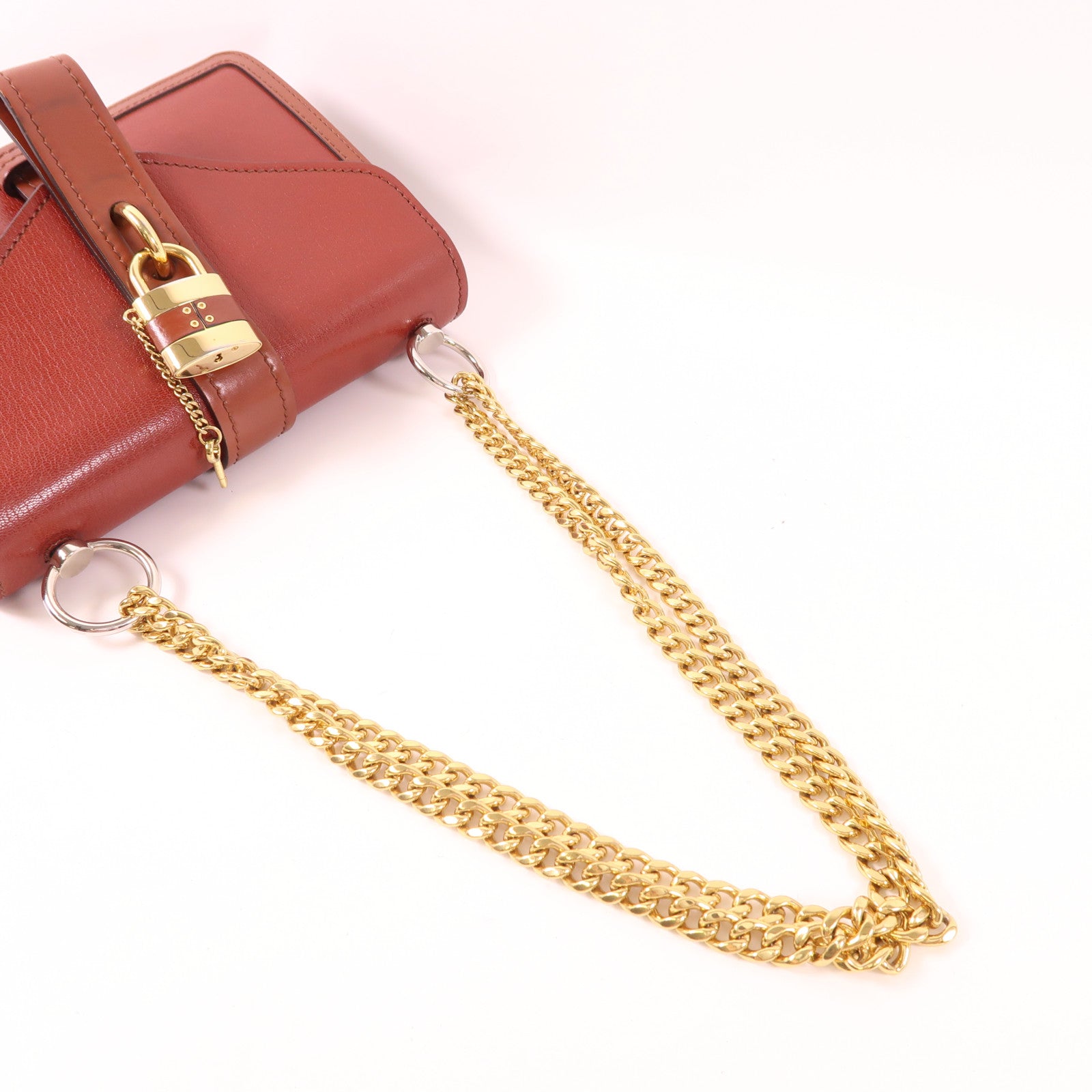 Chloe 牛皮皮革Aby Shoulder Bag鏈帶肩背袋