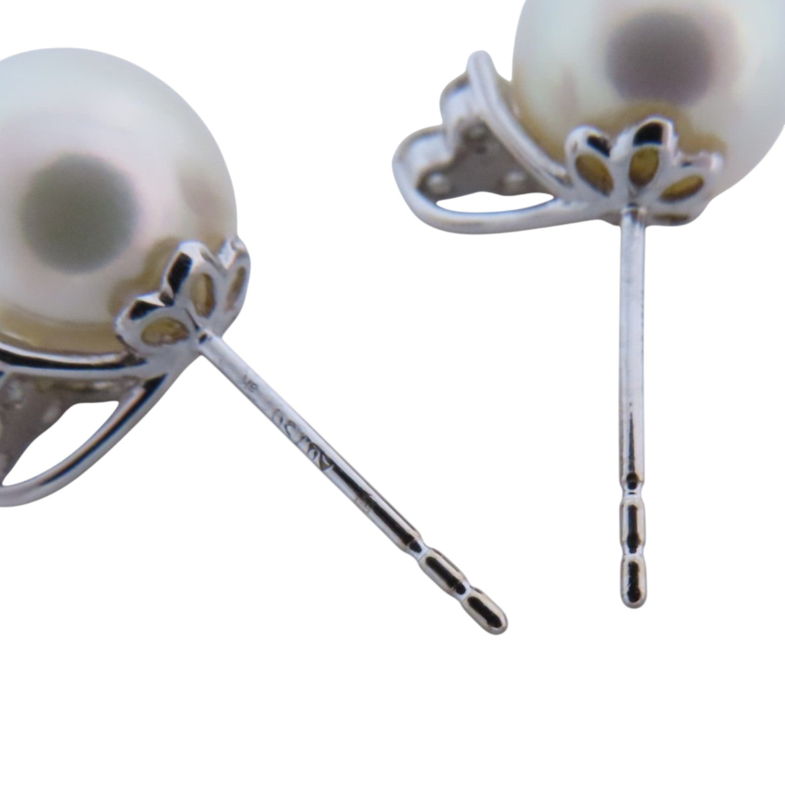 JEWELRY 【激減優惠】18K白金Pearl Diamond Earrings珍珠/鑽石耳環