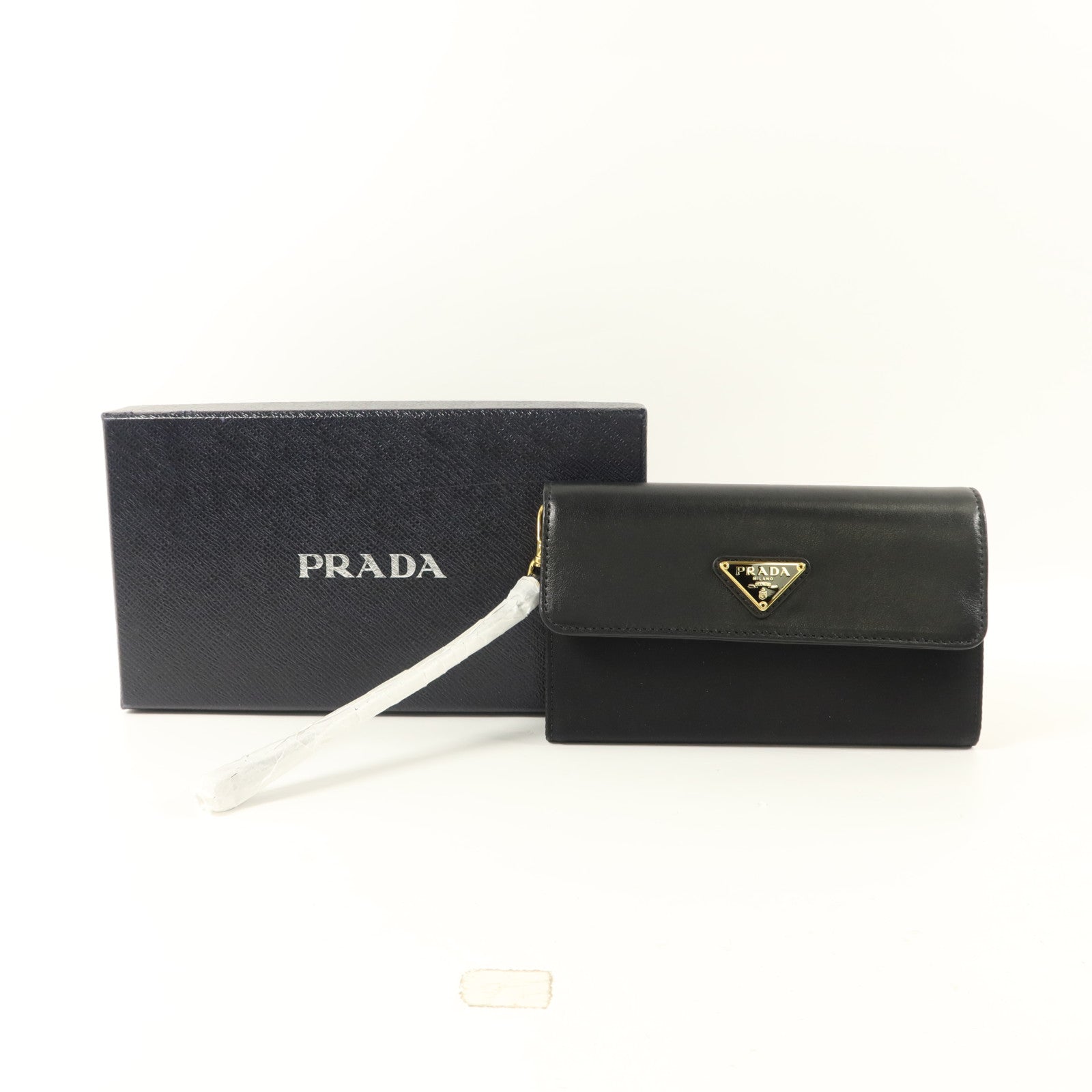 PRADA 牛皮皮革/尼龍Pouch Wallet錢包