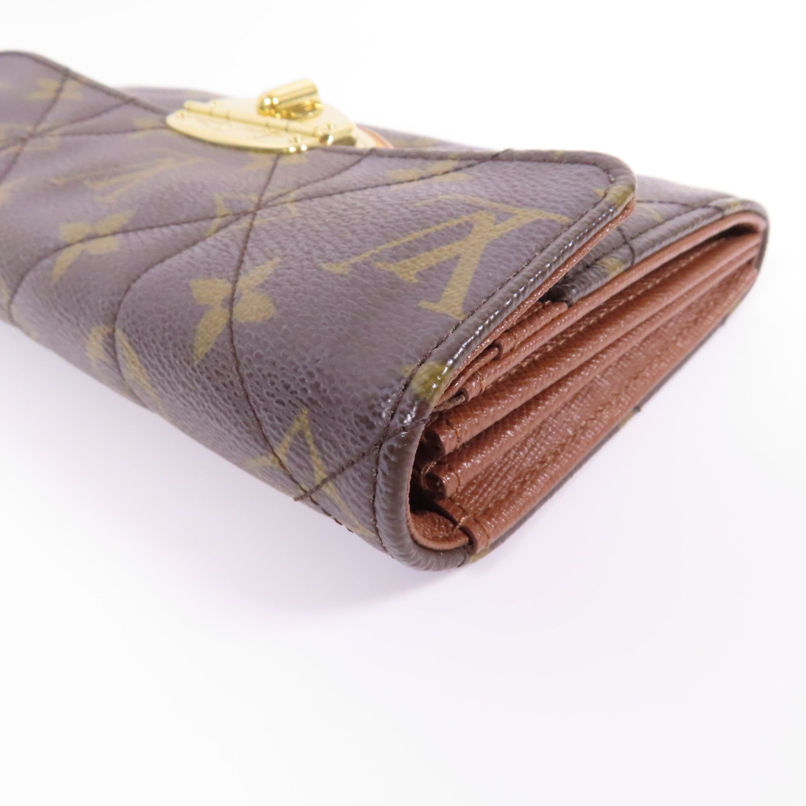 LOUIS VUITTON Monogram Portefeuille Sarah Etoile金扣長錢包啡色