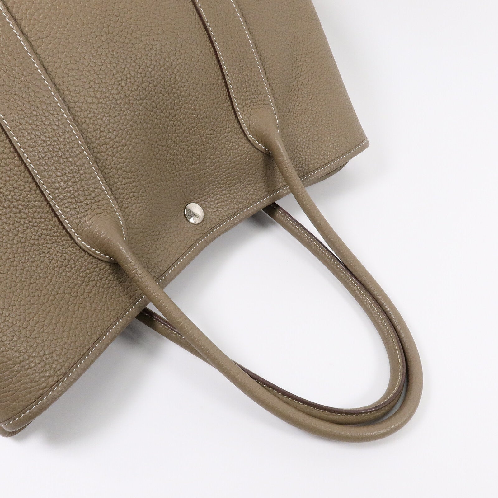 HERMES Negonda皮革Garden Party PM手挽袋Etoupe