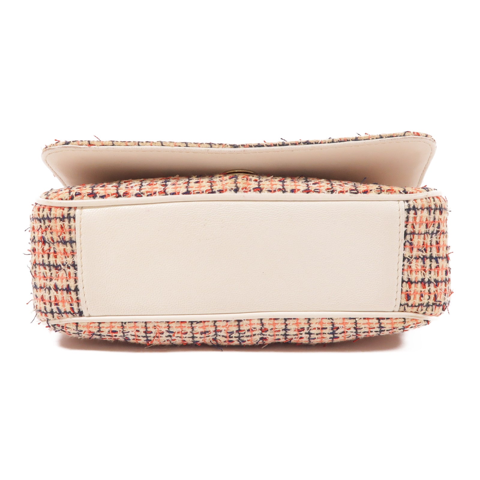 CHANEL CC GHW Mania Camera Bag Shoulder Bag Tweed Red/White