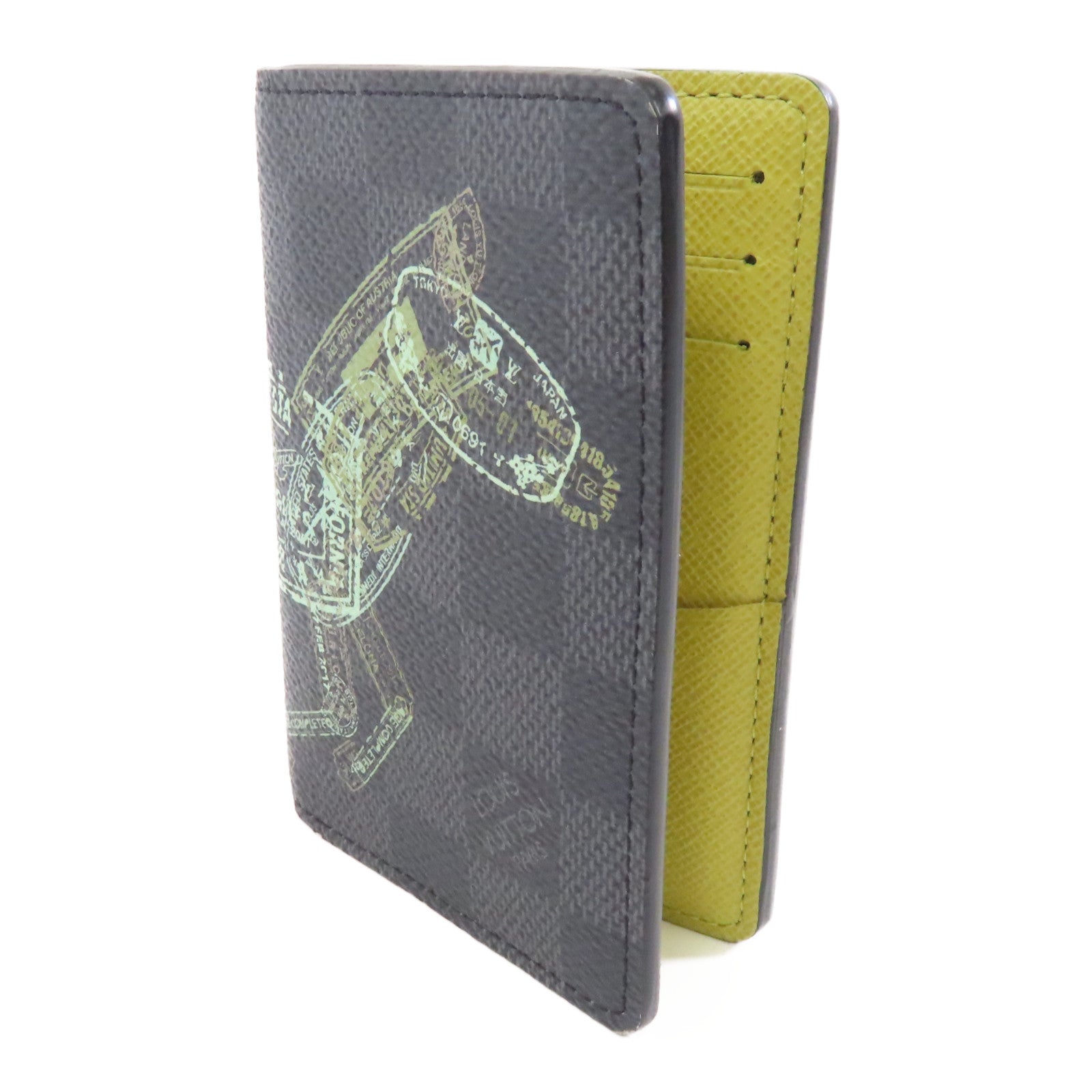 LOUIS VUITTON Damier Graphite Card Case卡片套黑色/綠色