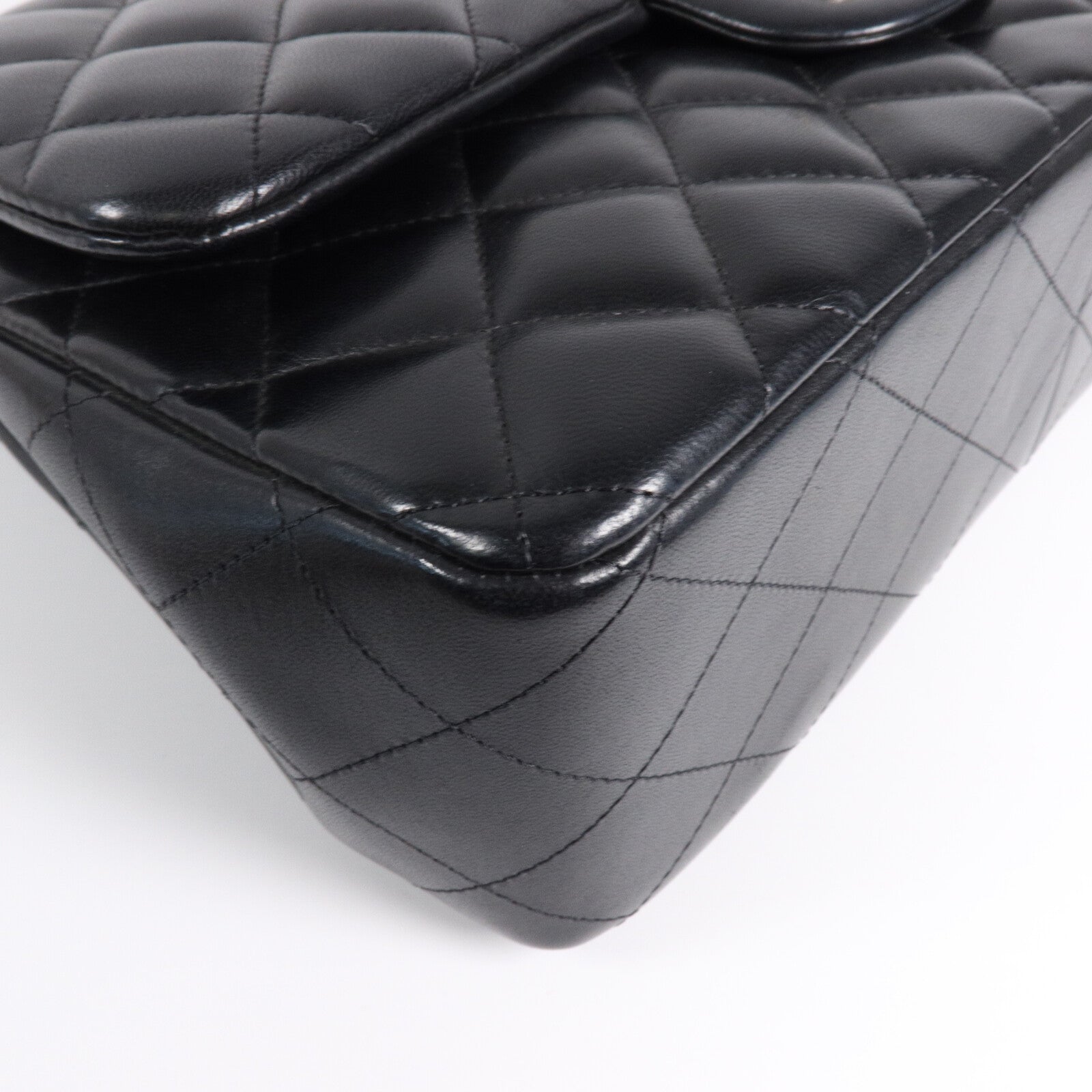 CHANEL 羊皮皮革Large Classic鏈帶肩背袋