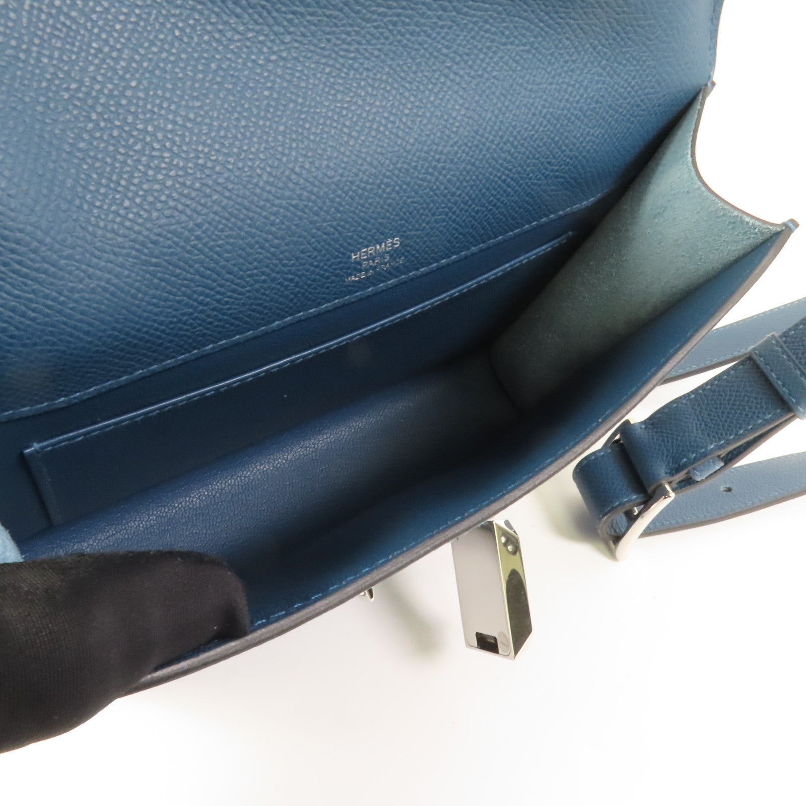 HERMES Epsom皮革Sac a Depeches 21銀扣肩背袋Colvert