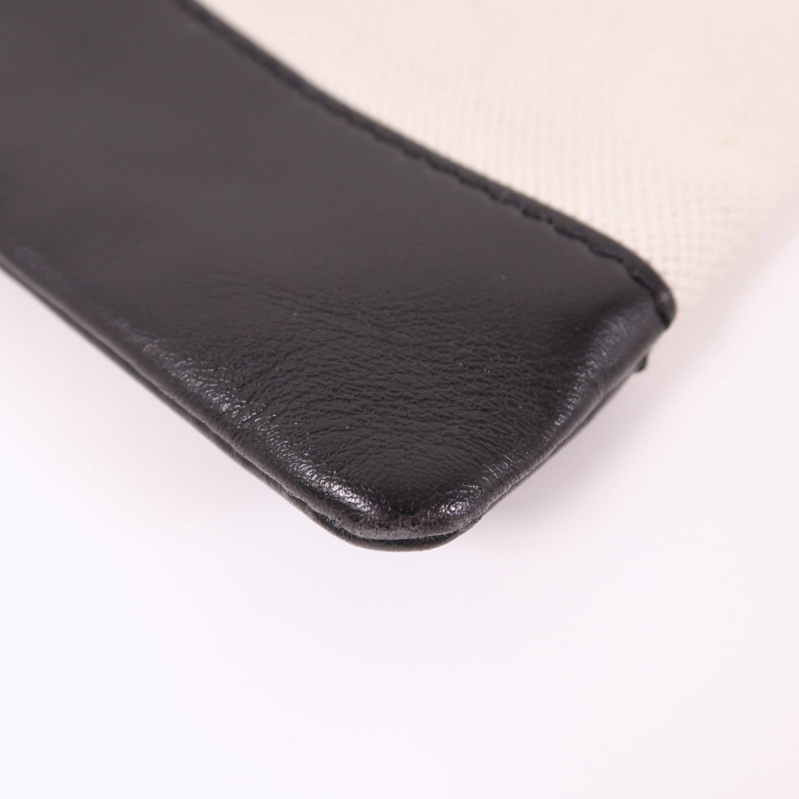 BALENCIAGA 帆布/皮革Pouch銀扣手拿包