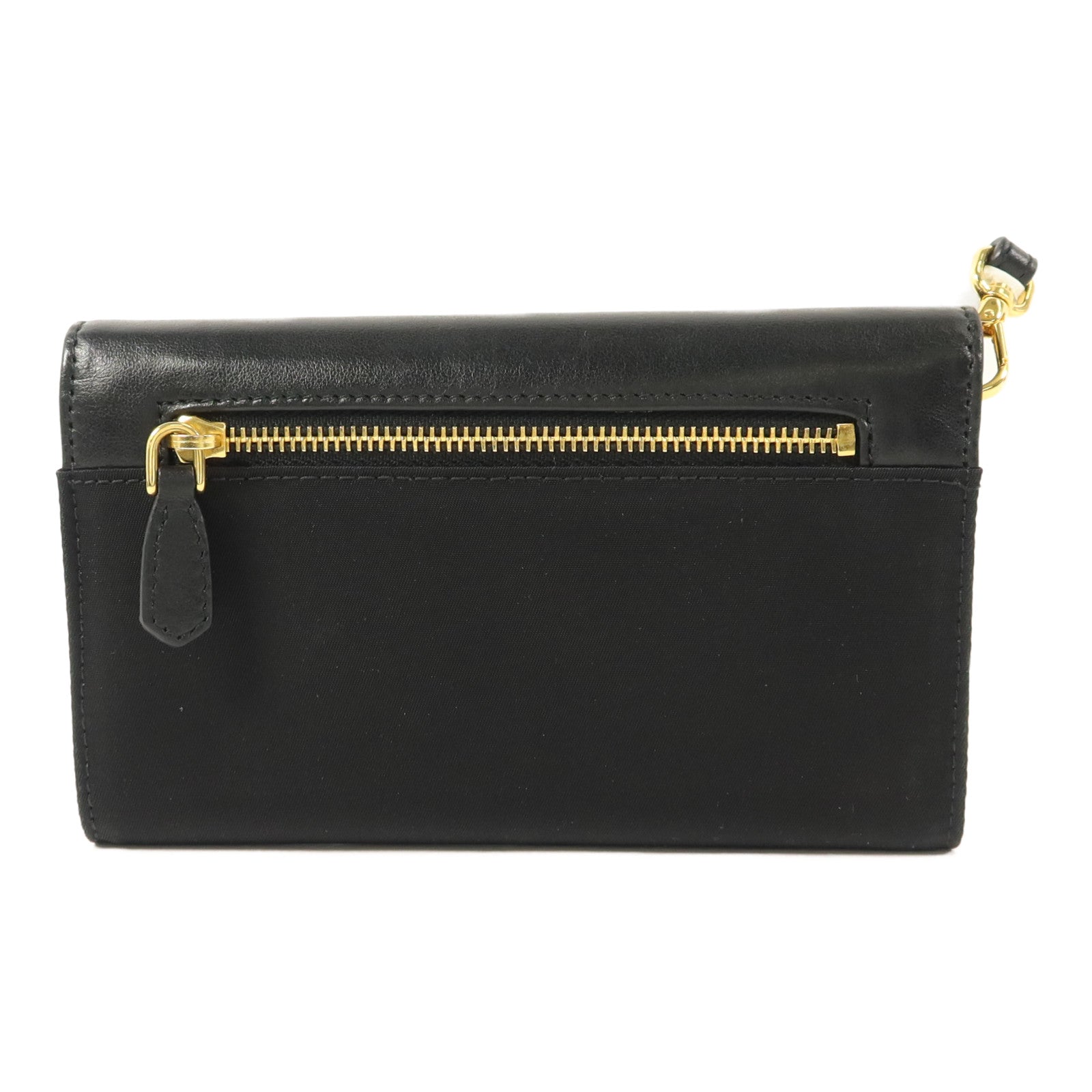 PRADA 牛皮皮革/尼龍Pouch Wallet錢包