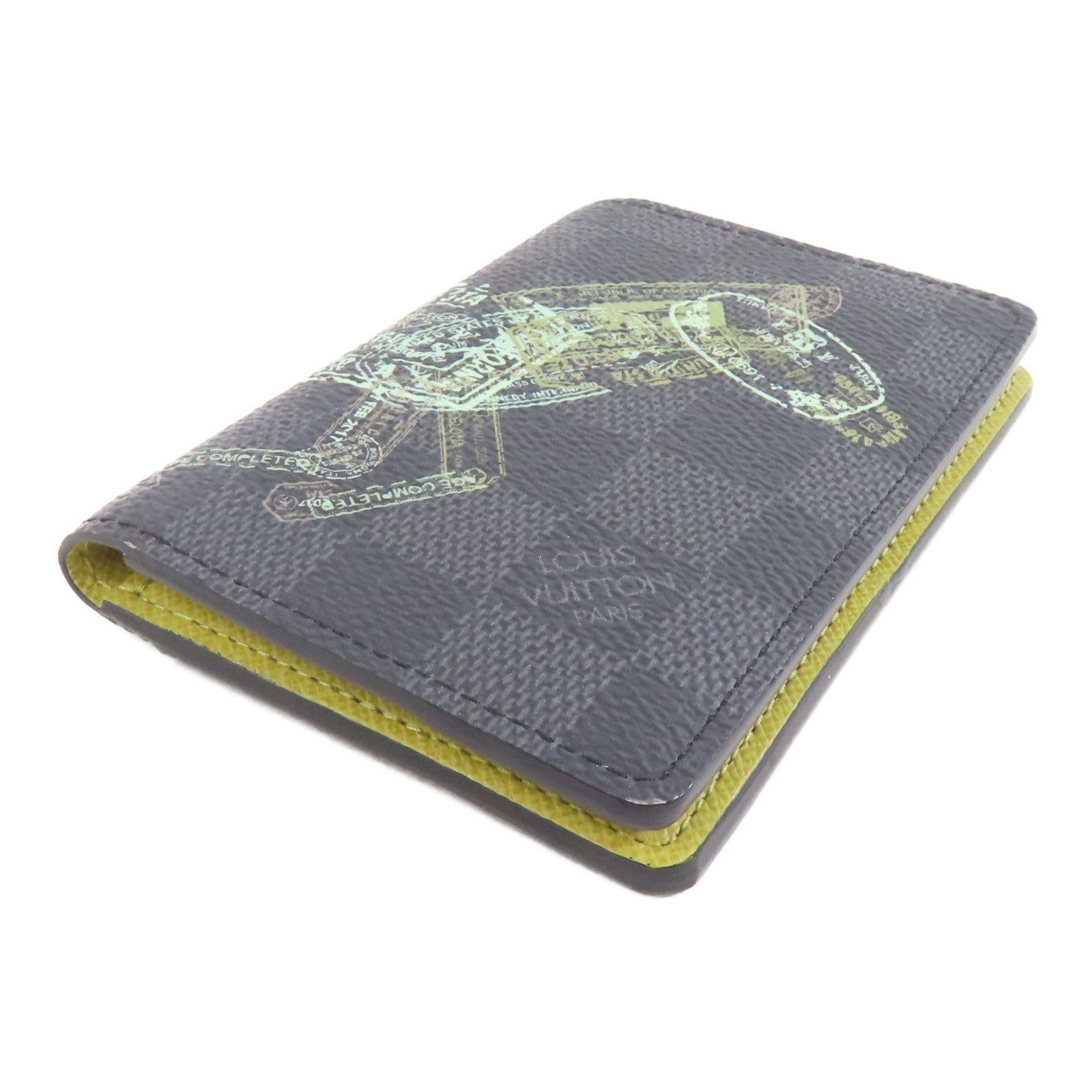 LOUIS VUITTON Damier Graphite Card Case卡片套黑色/綠色