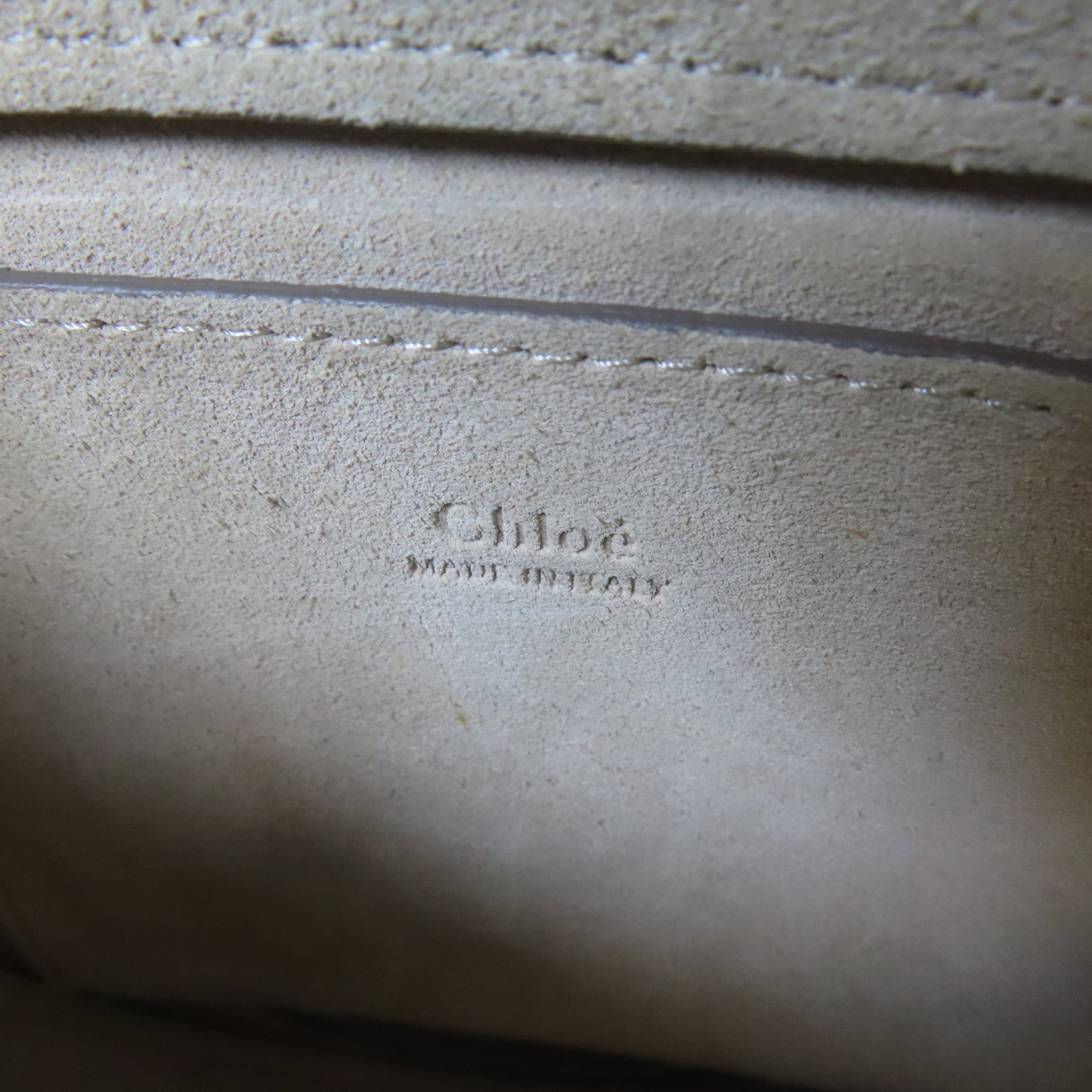 Chloe 牛皮皮革Shoulder Bag金扣肩背袋灰色