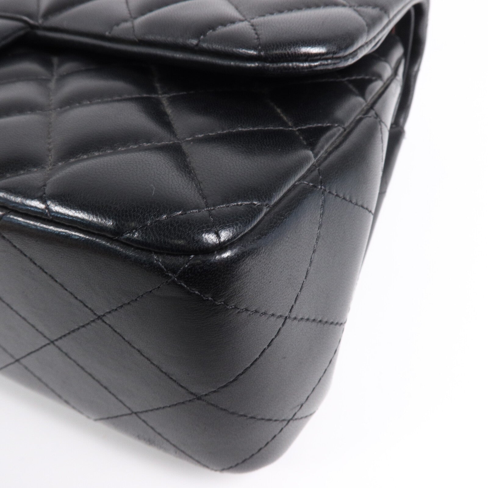 CHANEL 羊皮皮革Large Classic鏈帶肩背袋