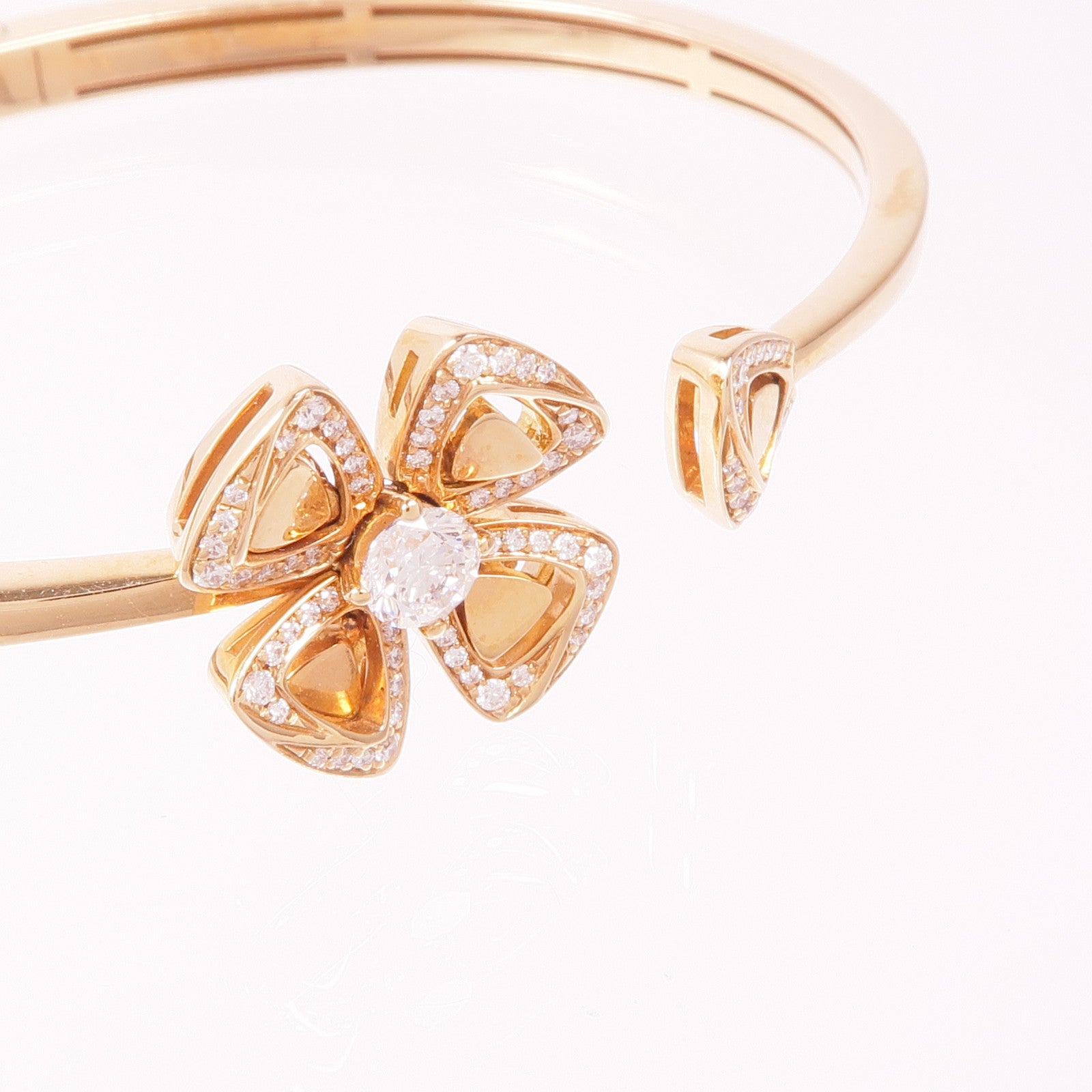 BVLGARI 18K玫瑰金Fiorever Bracelet鑽石手鐲