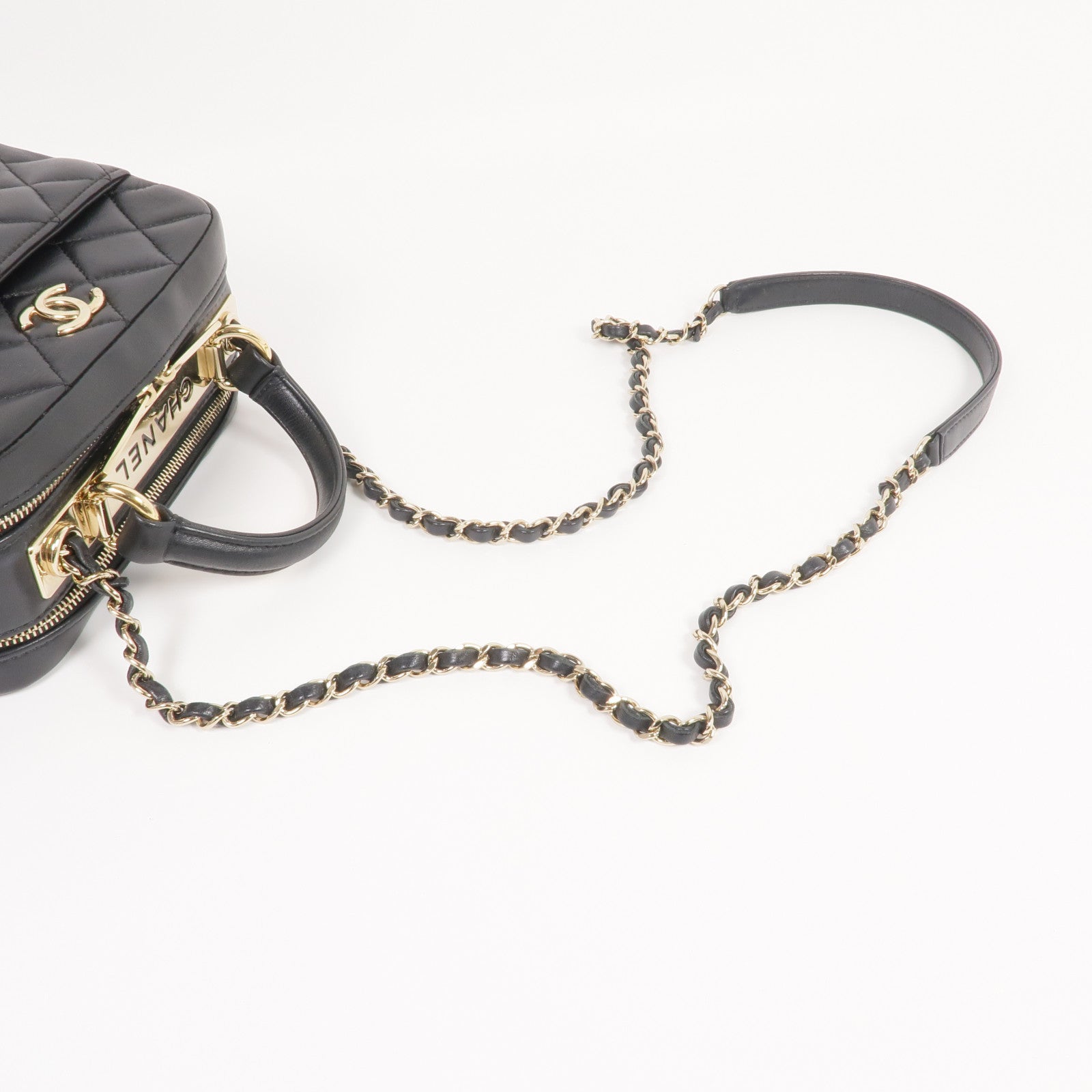 CHANEL 羊皮皮革Trendy CC金扣手挽肩背兩用袋