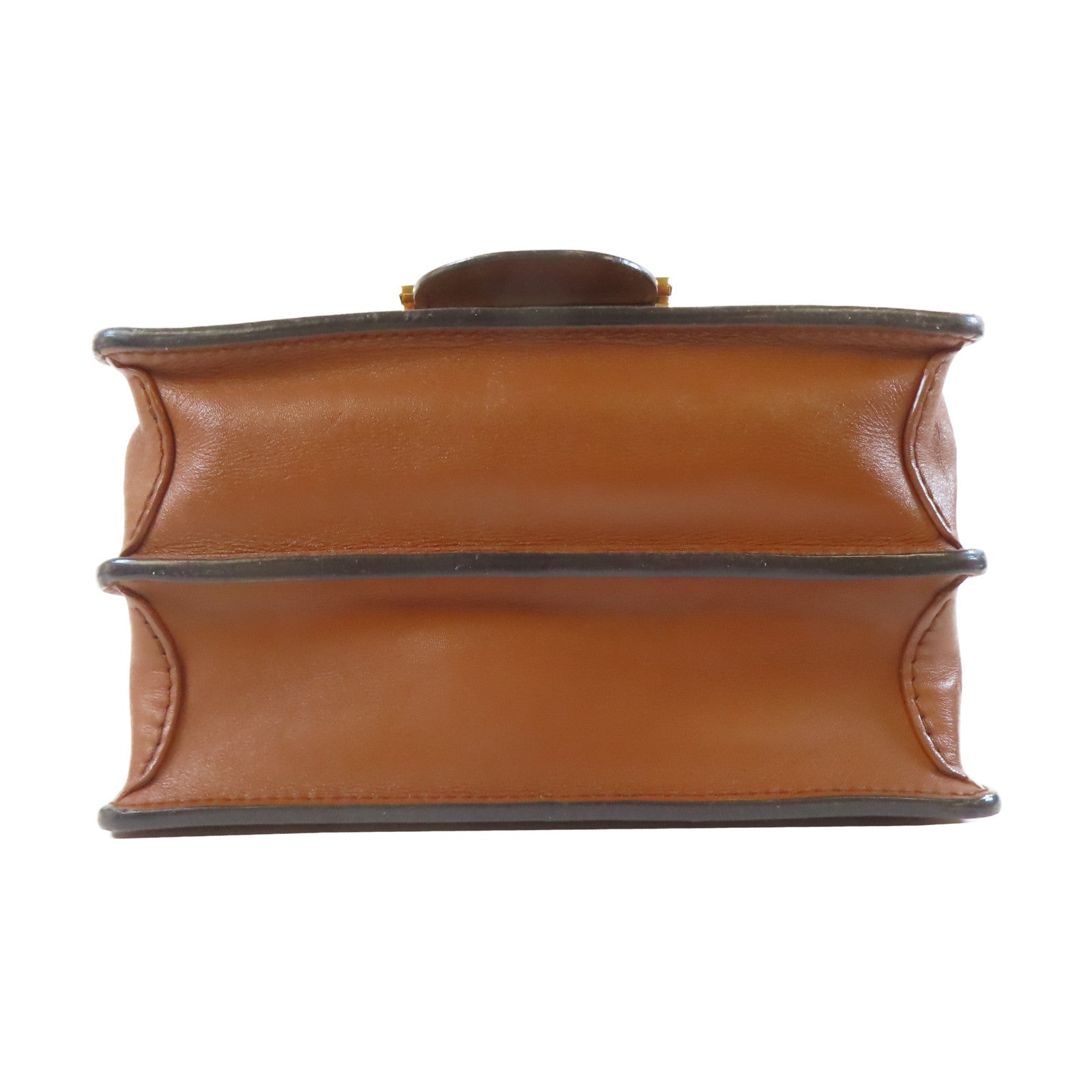 LOUIS VUITTON Monogram Reverse Dauphine金扣肩背袋啡色