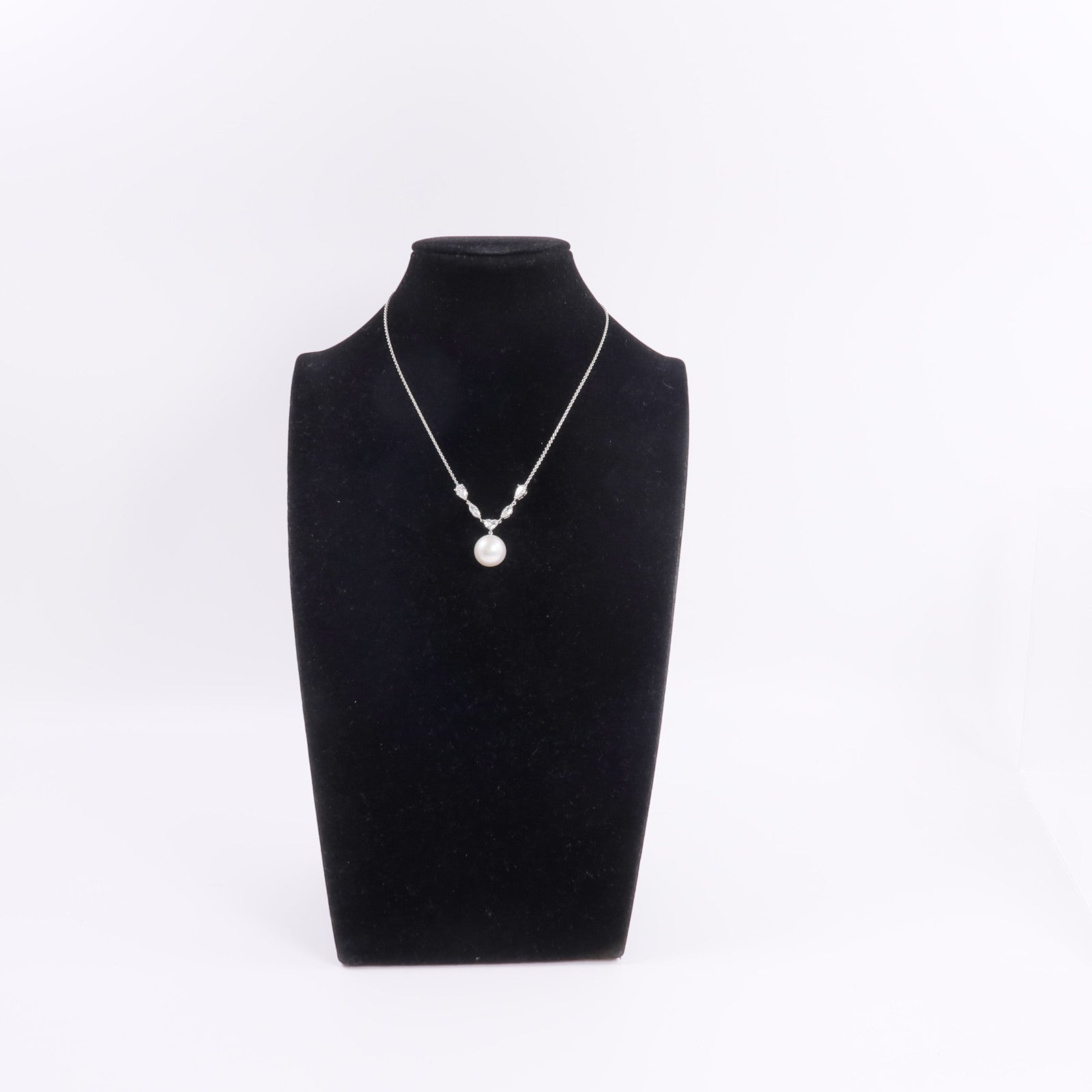 JEWELRY 18K白金Pearl Necklace珍珠/鑽石項鍊