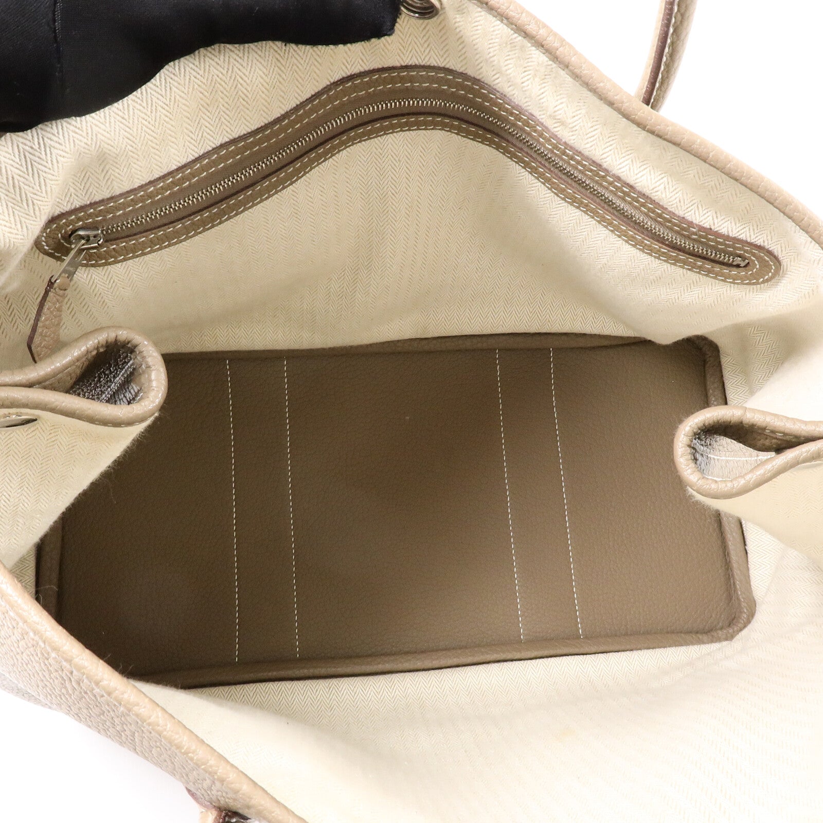 HERMES Negonda皮革Garden Party PM手挽袋Etoupe