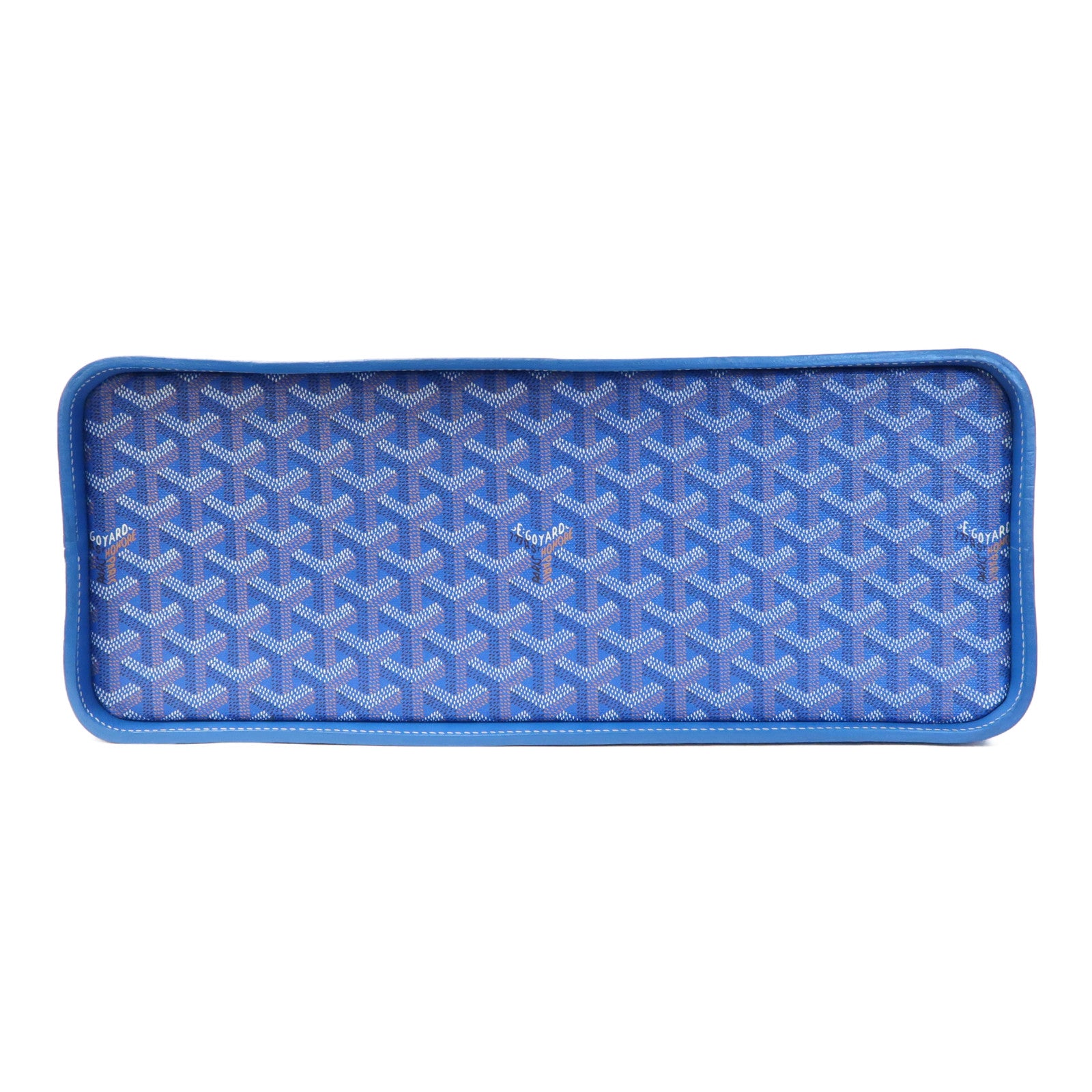 GOYARD 塗層帆布2Way Shoulder Bag銀扣手挽肩背兩用袋藍色